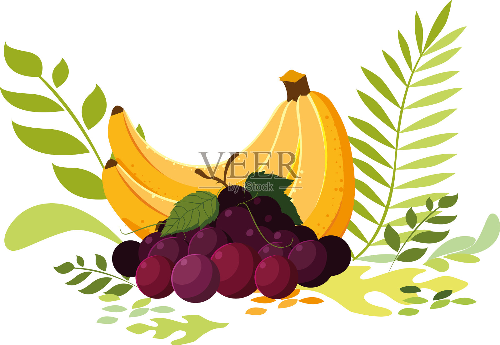隔离热带水果套设计设计元素图片