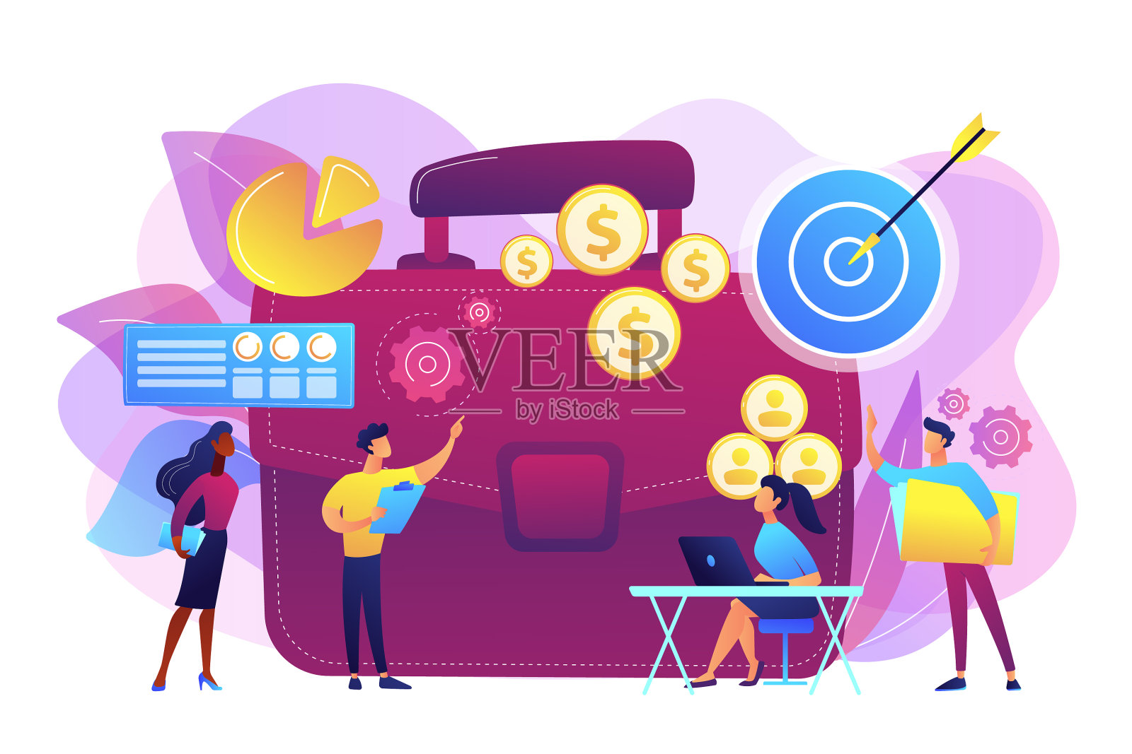 项目启动设计元素图片