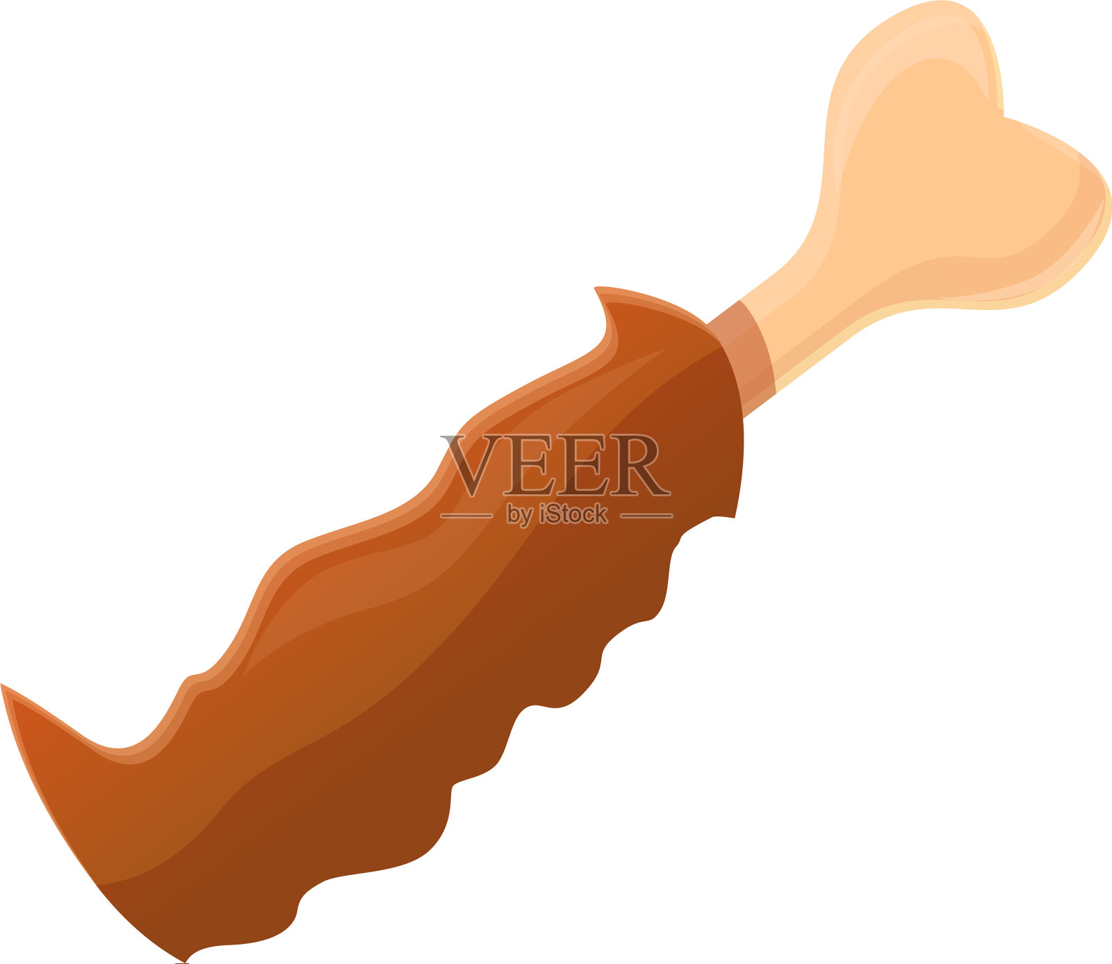 鸡垃圾图标卡通风格设计元素图片