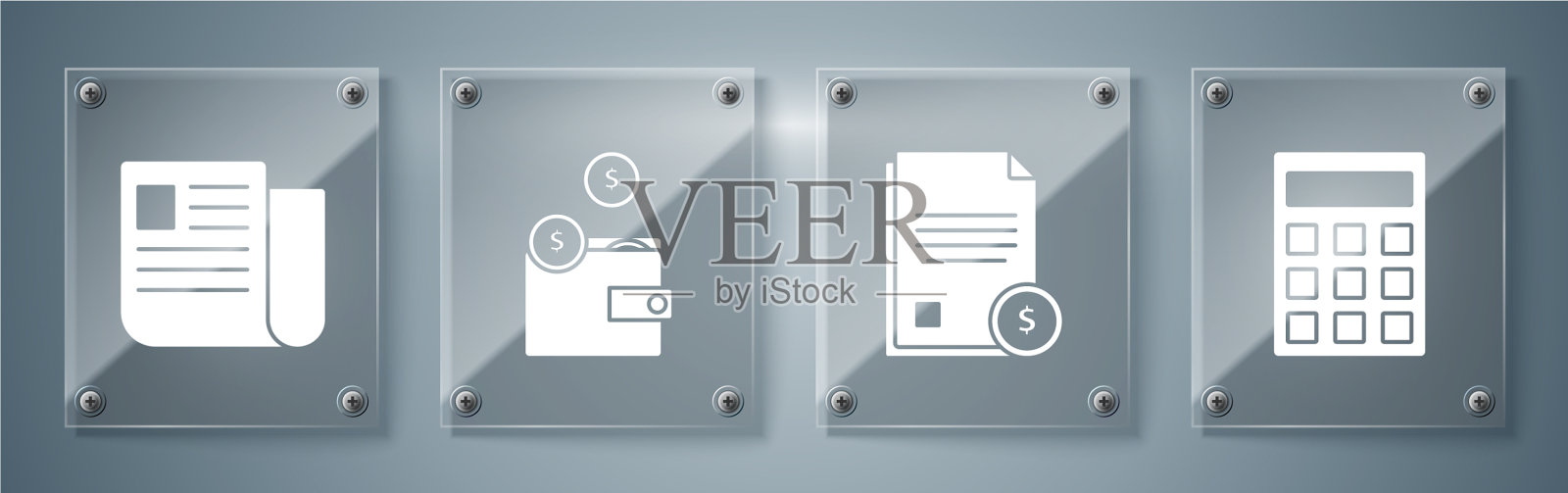 用计算器设置财务文件钱包图标素材