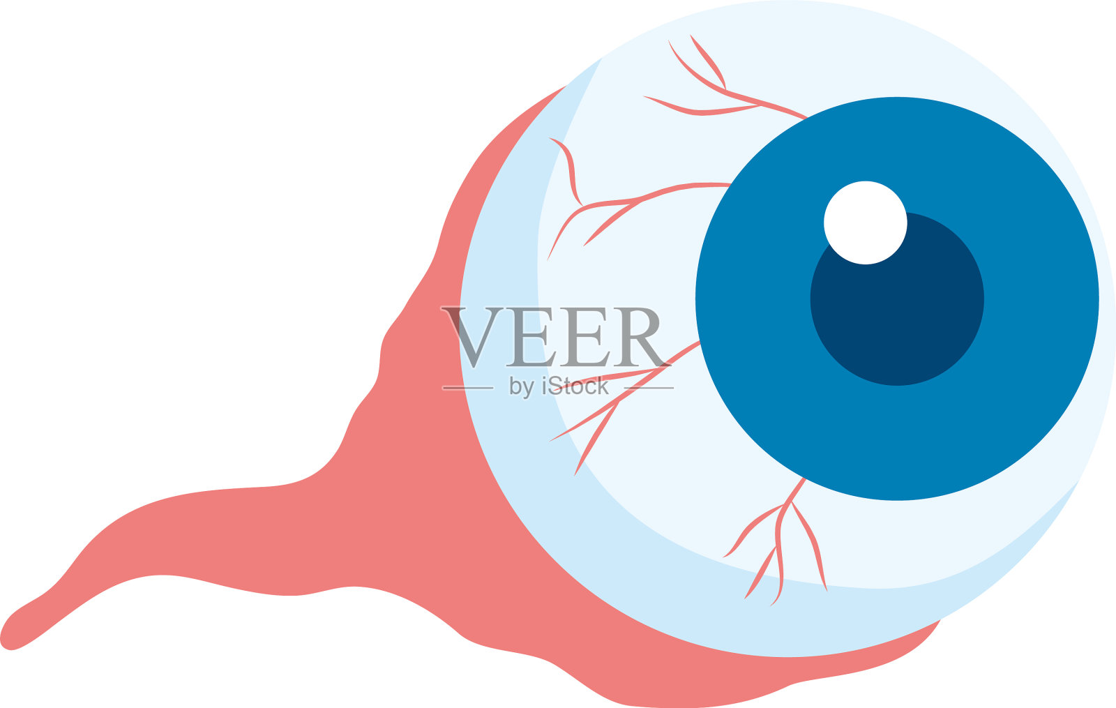 眼睛可怕的静脉万圣节设计元素图片