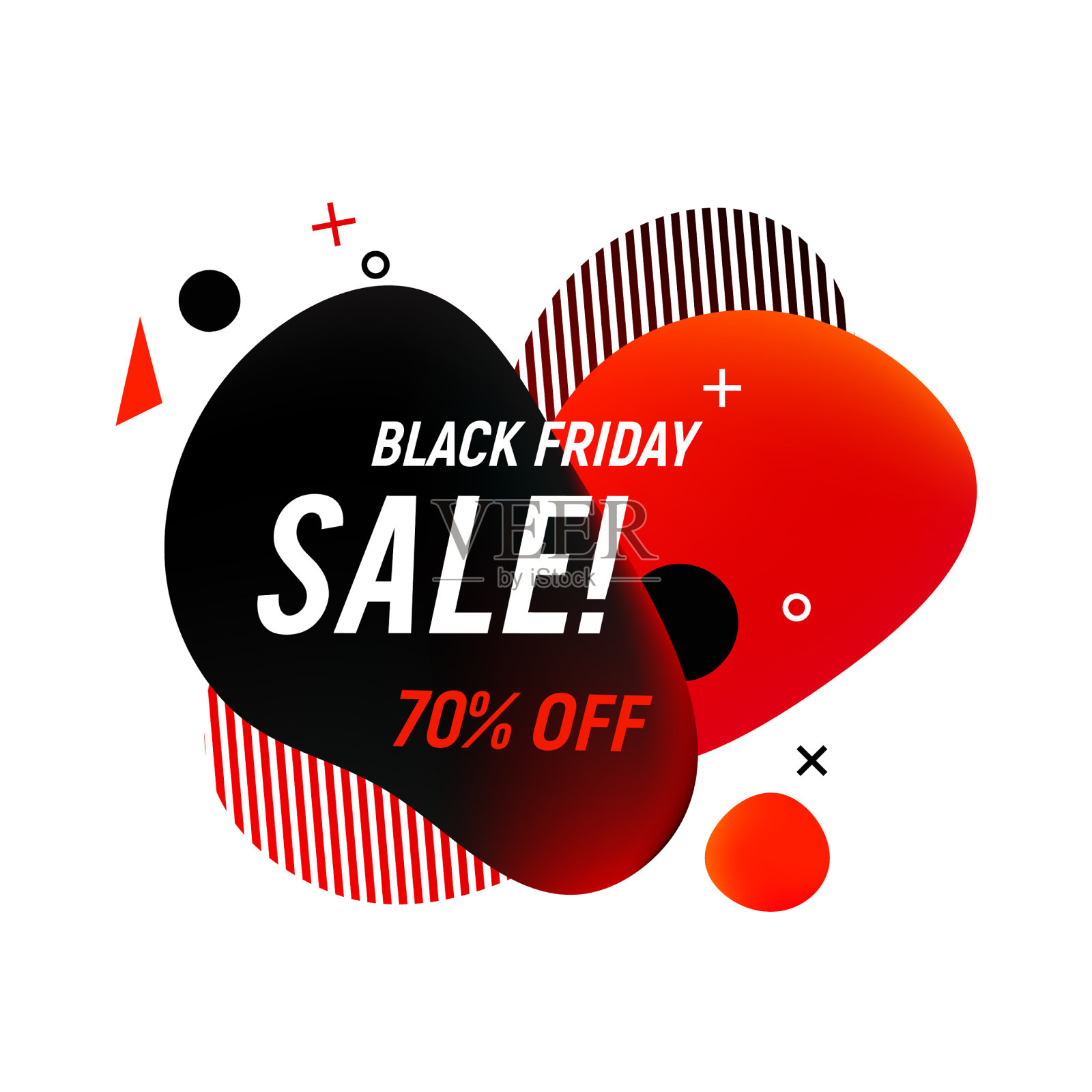 黑色星期五促销抽象标签设计元素图片