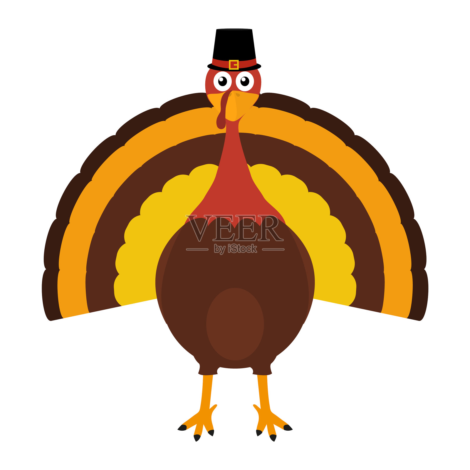 感恩节的土耳其朝圣者设计元素图片