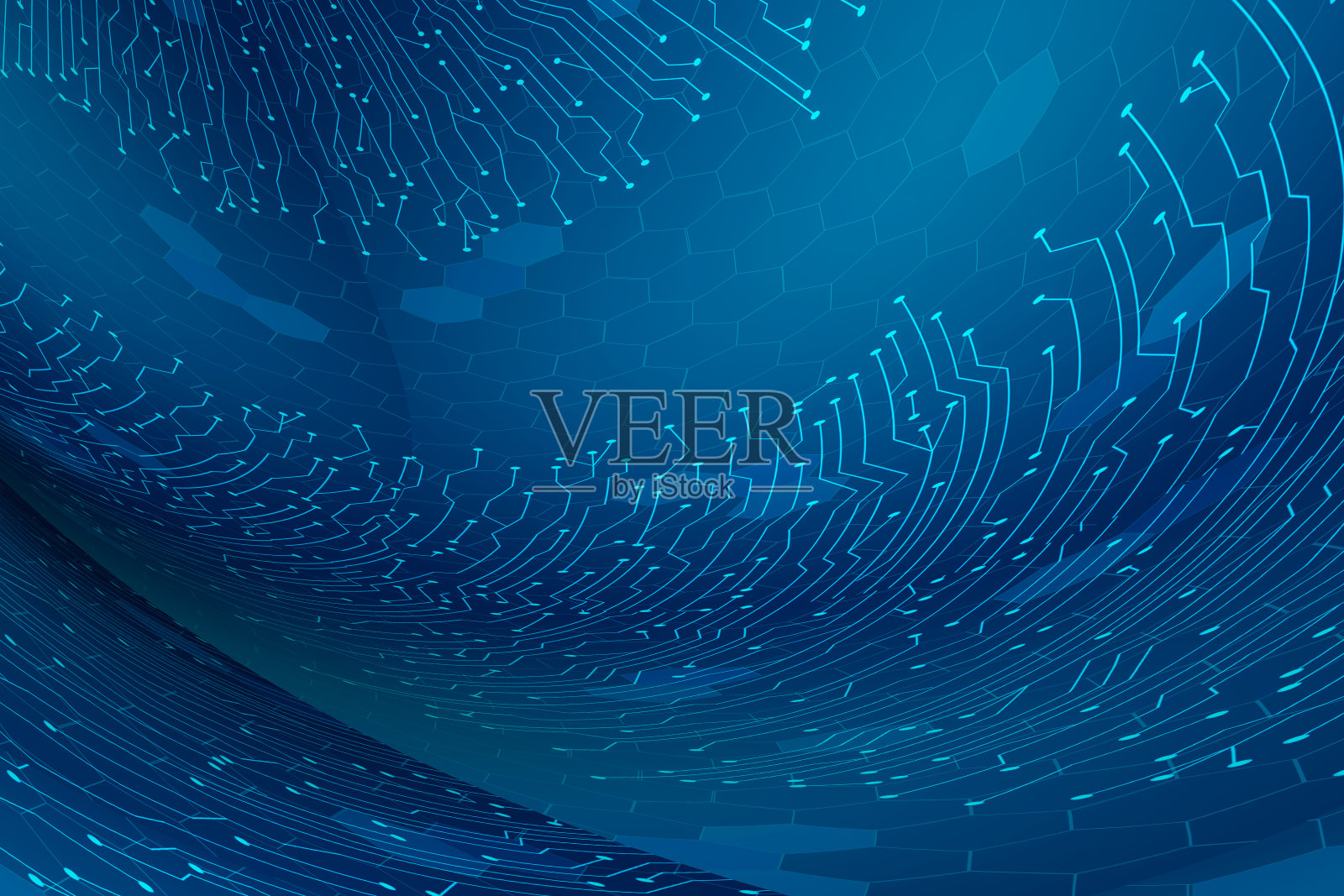 互联网空间地图，3d渲染，插画插画图片素材