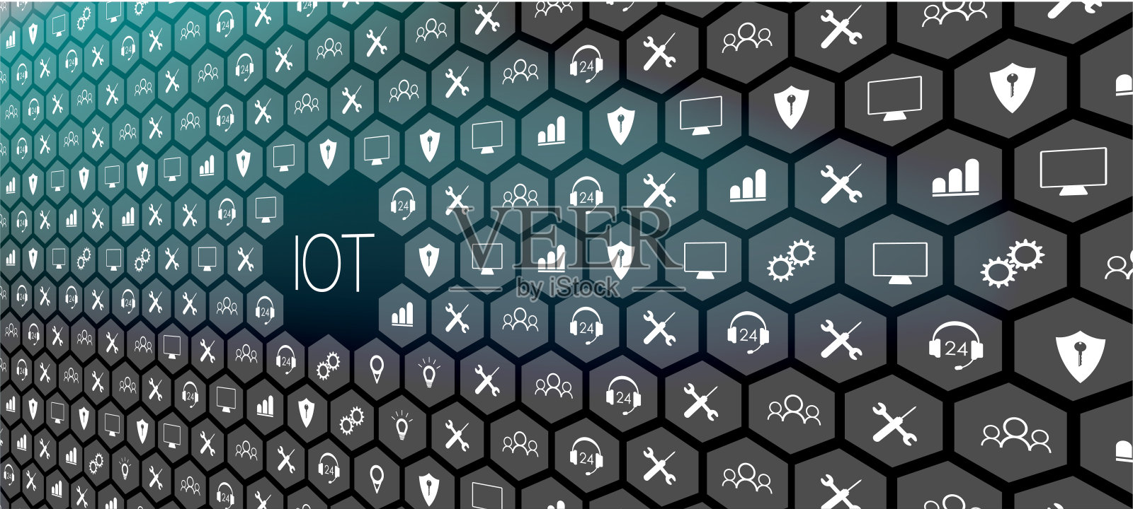 物联网(IoT)和联网概念的连接设备。地球上的数字电路板。智慧城市无线通信网络物联网ICT。插画图片素材
