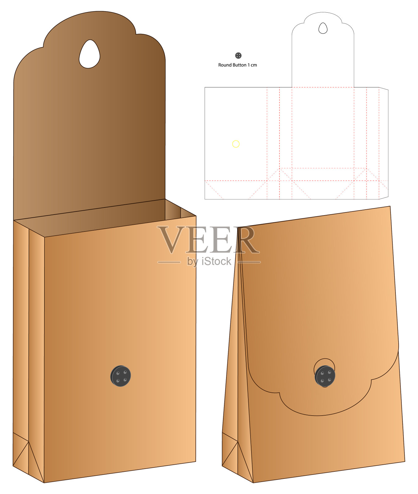 盒包装模切模板设计三维模型设计元素图片