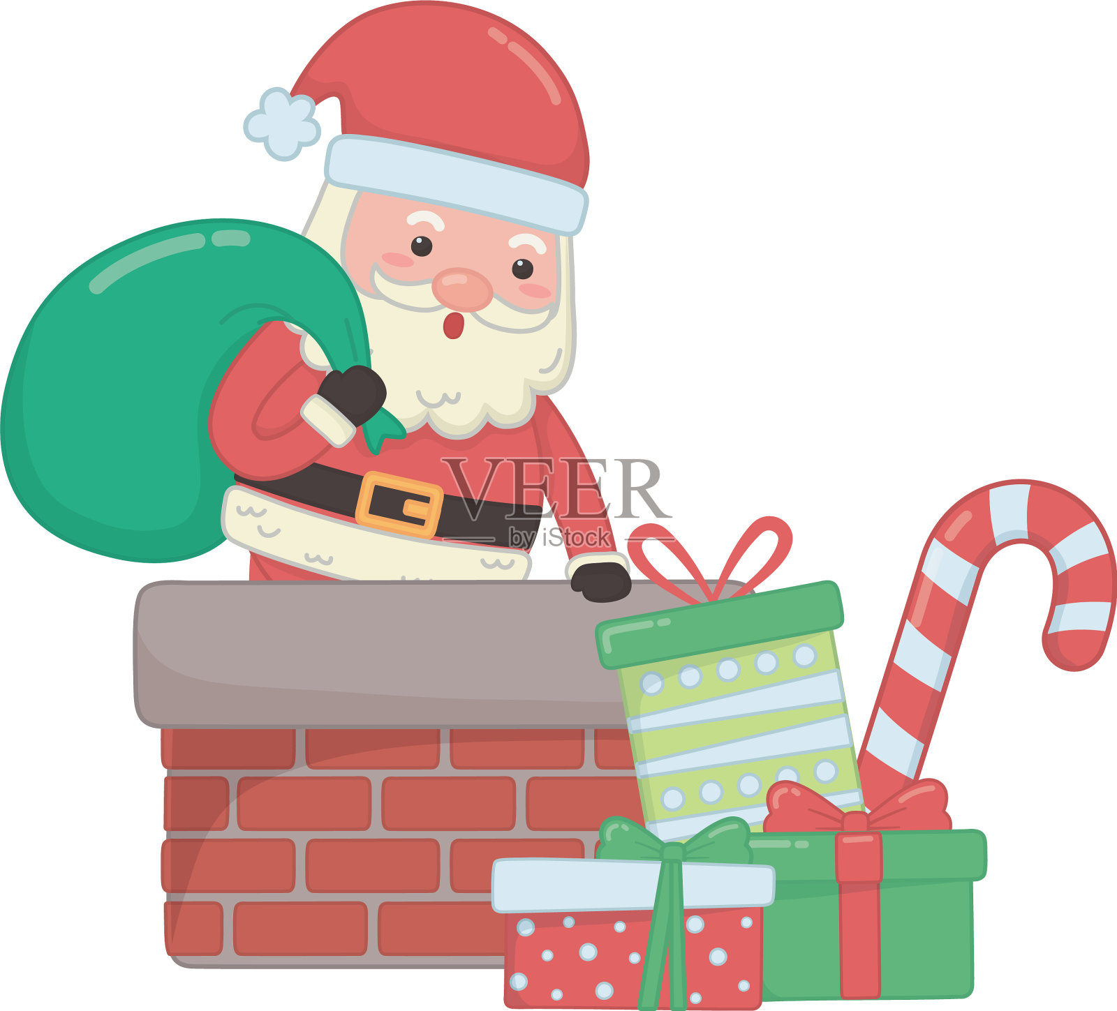 圣诞老人设计圣诞快乐设计元素图片