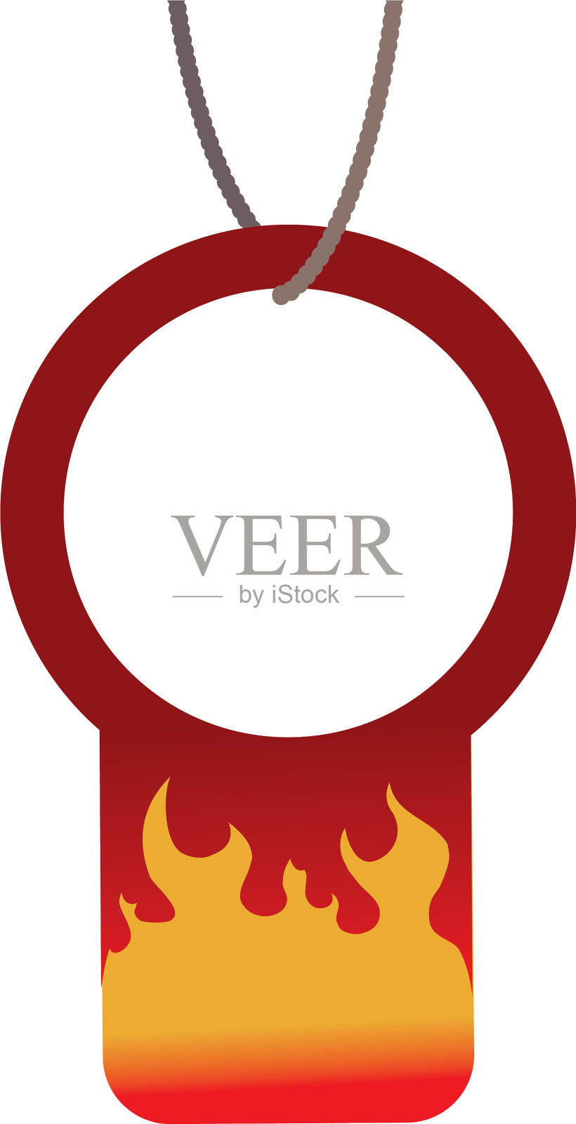 圆形标签用火焰火焰设计元素图片