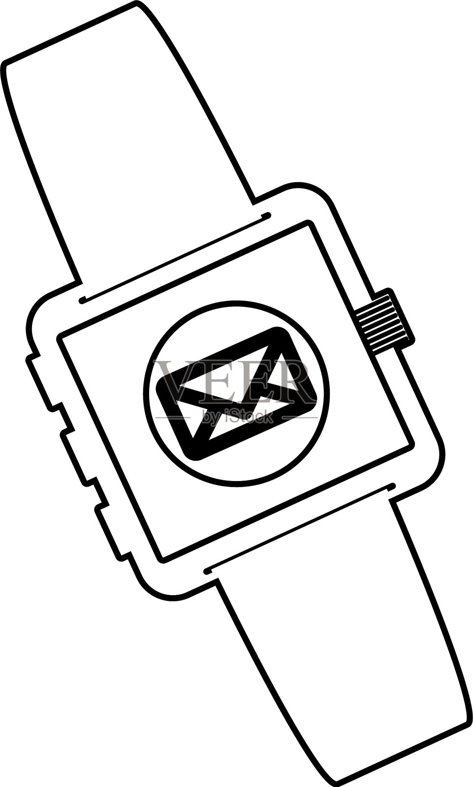 智能手表技术与电子邮件应用程序设计元素图片