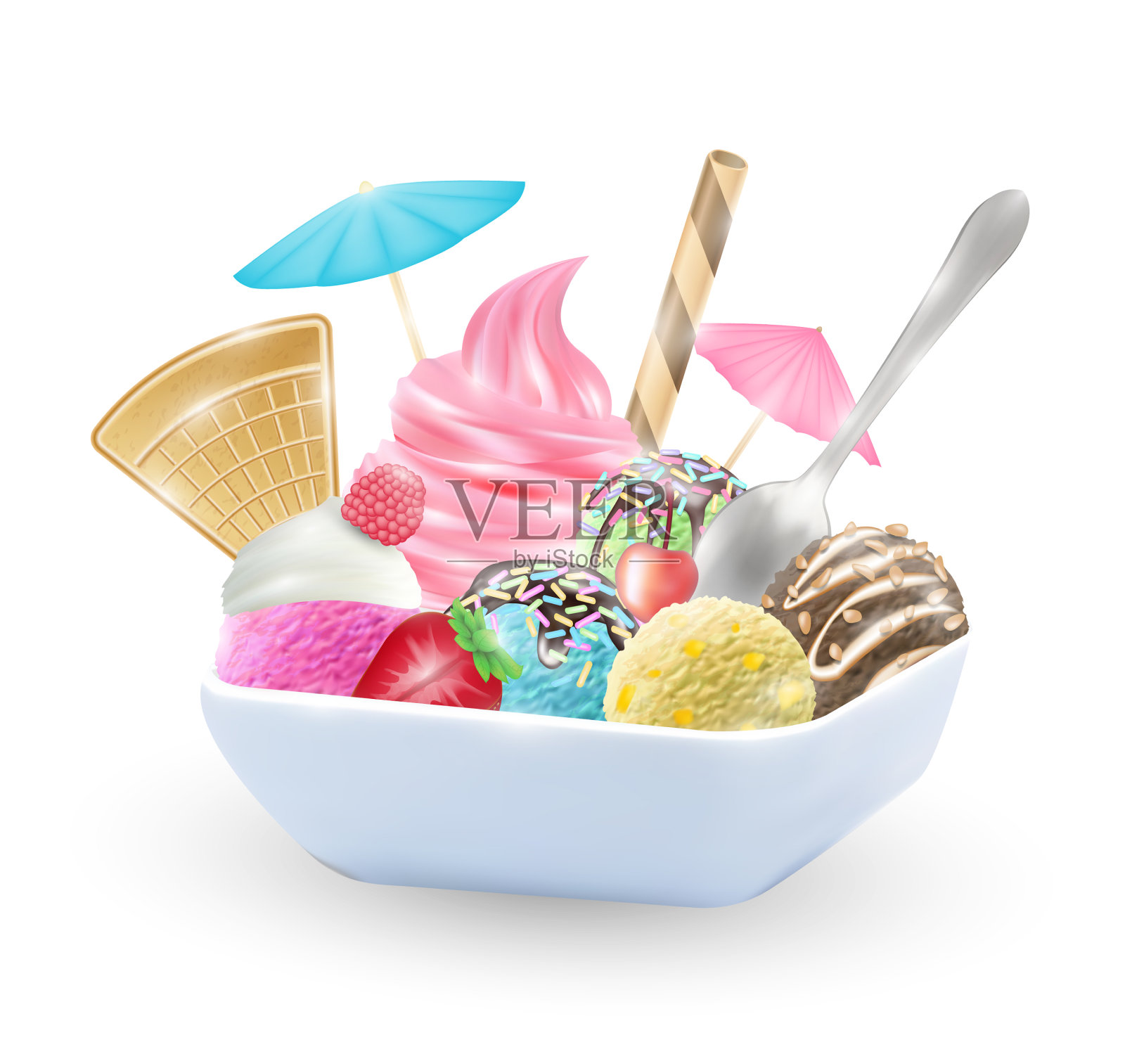 真正的冰淇淋设计元素图片