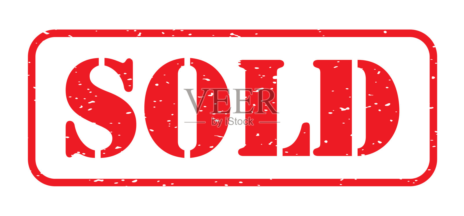 红色已售邮票标志设计元素图片