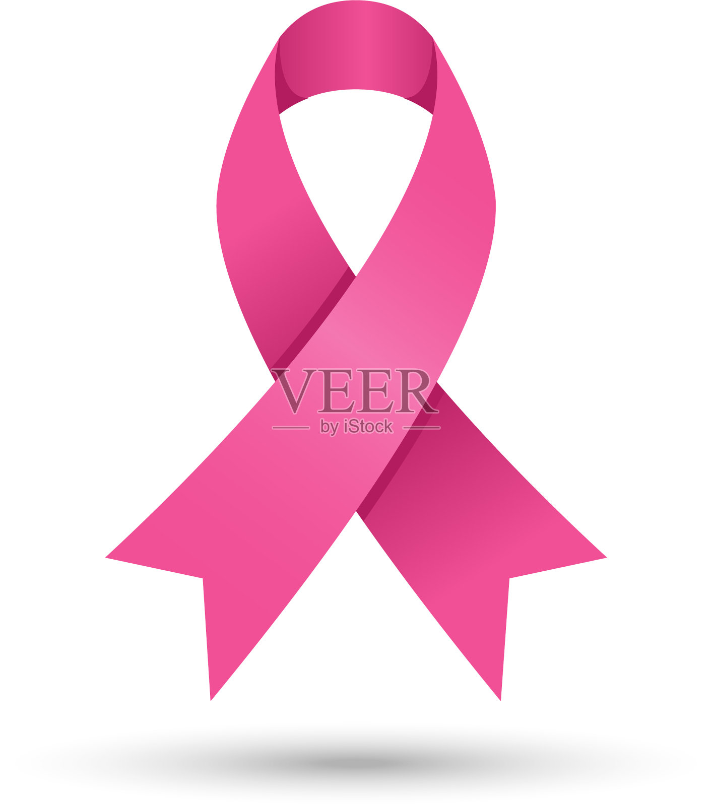 粉红丝带乳腺癌意识标志设计元素图片