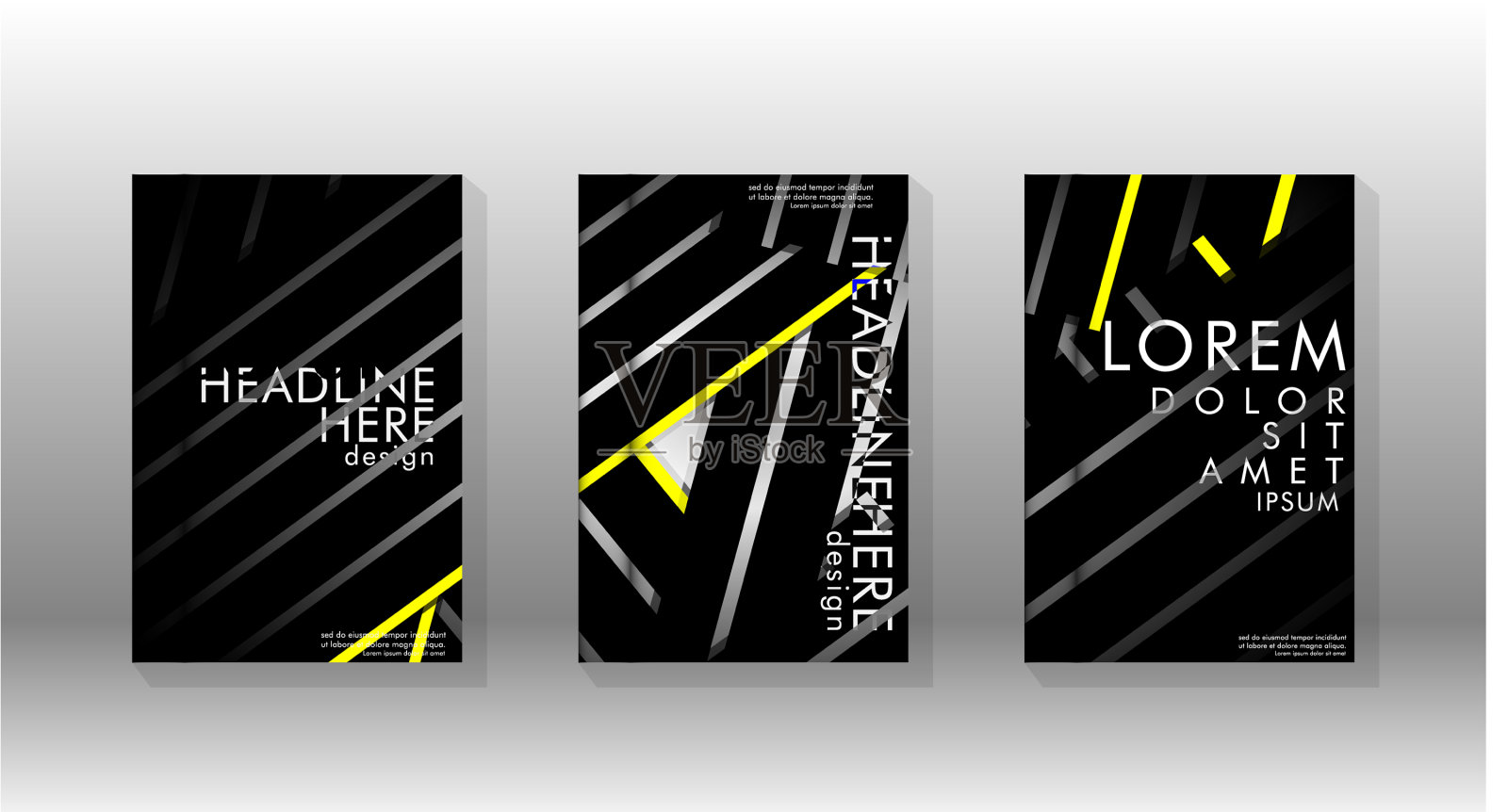 封面书与几何设计的背景设计模板素材