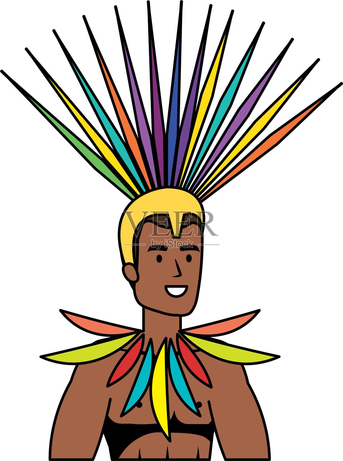 巴西男舞者角色设计元素图片