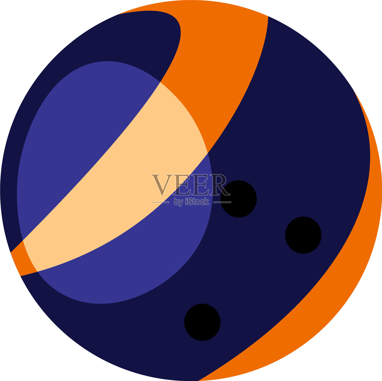 保龄球一种用于保龄球场游戏的明亮的球设计元素图片