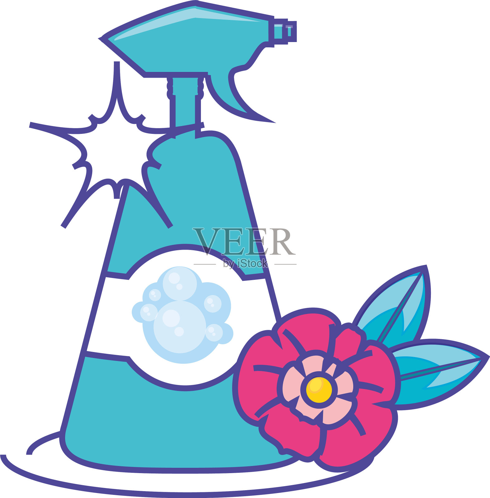 孤立的清洁剂设计图标设计元素图片