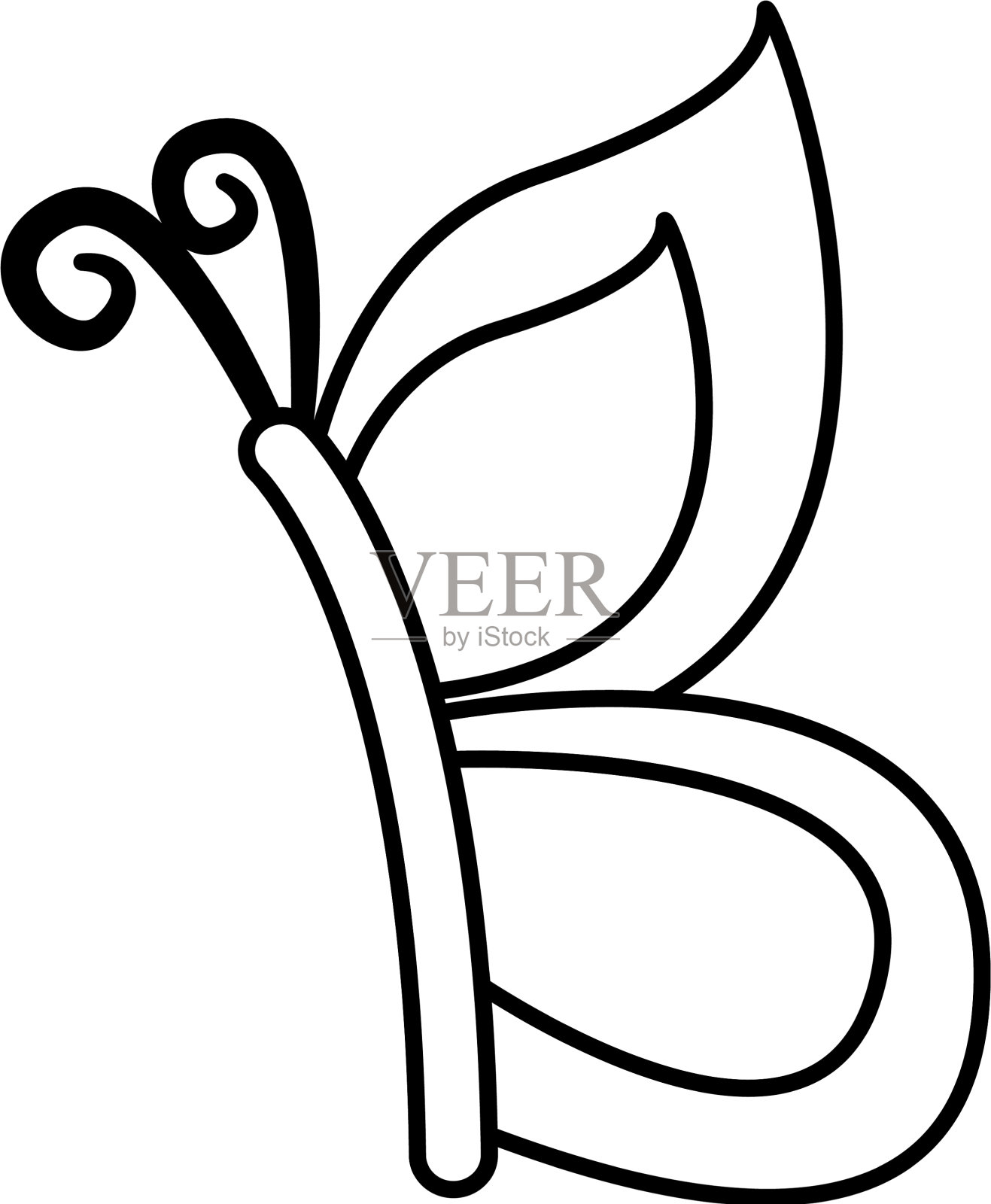 蝴蝶昆虫图标设计元素图片