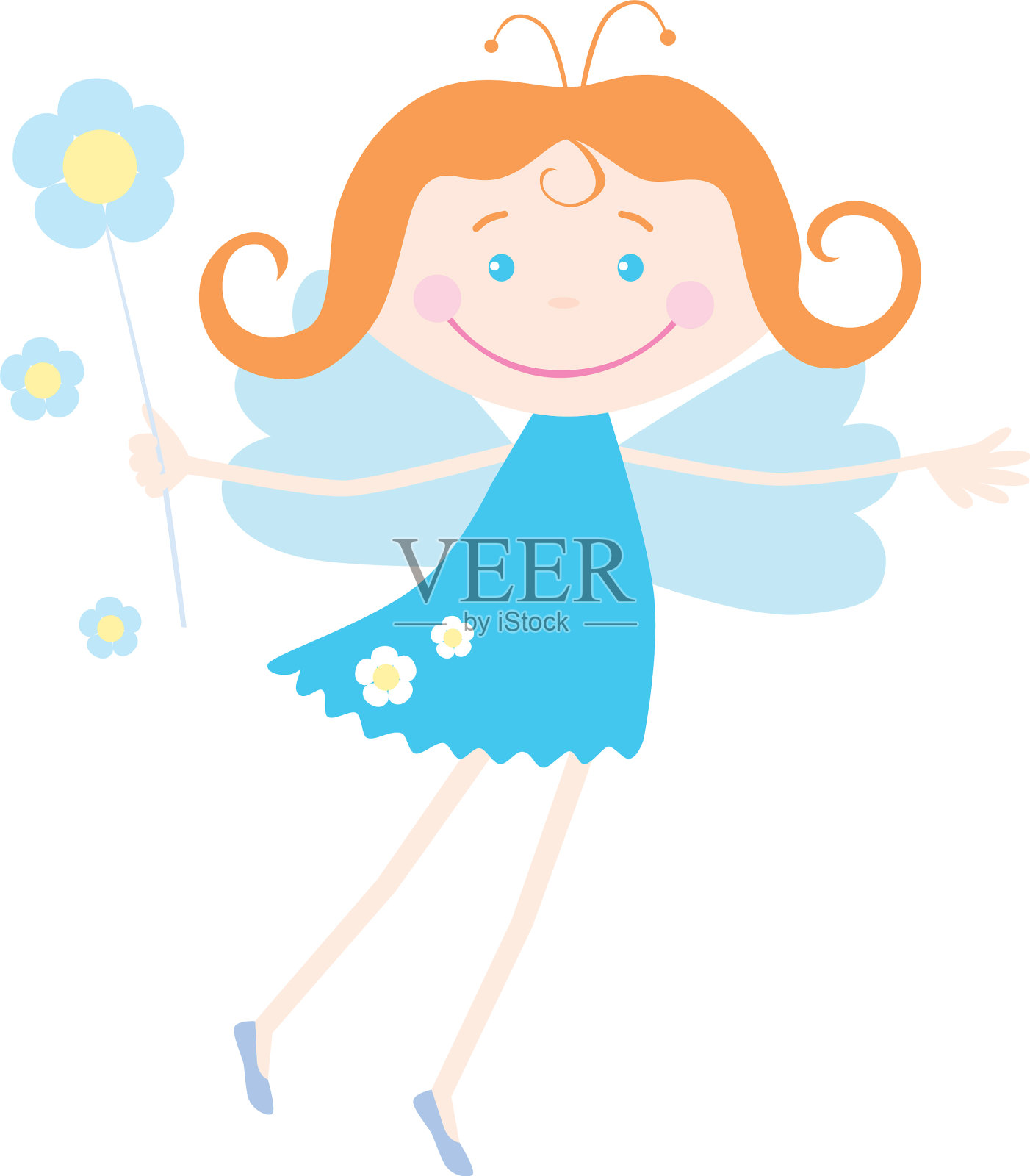 红头发的精灵设计元素图片