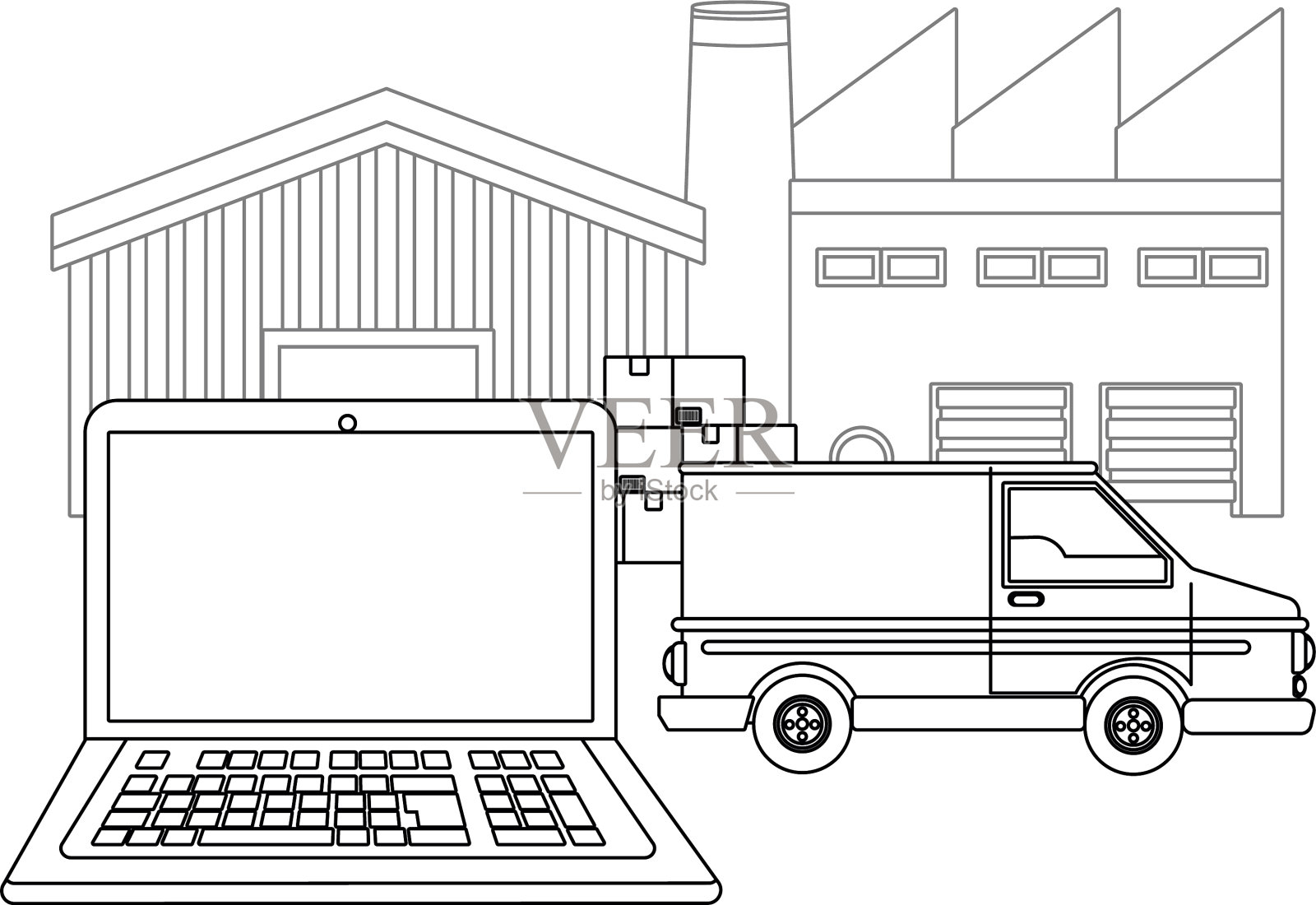 物流配送跟踪服务设计元素图片