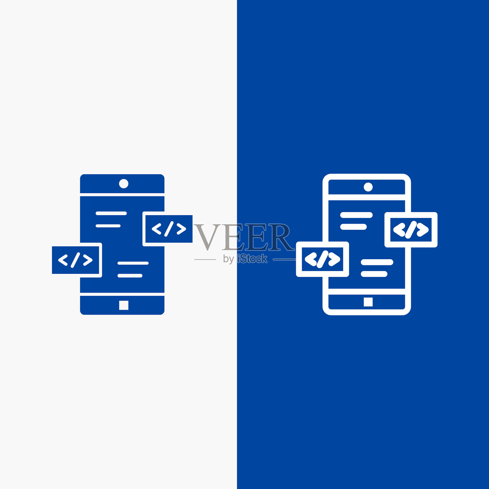 应用程序开发箭头div移动线和字形设计模板素材
