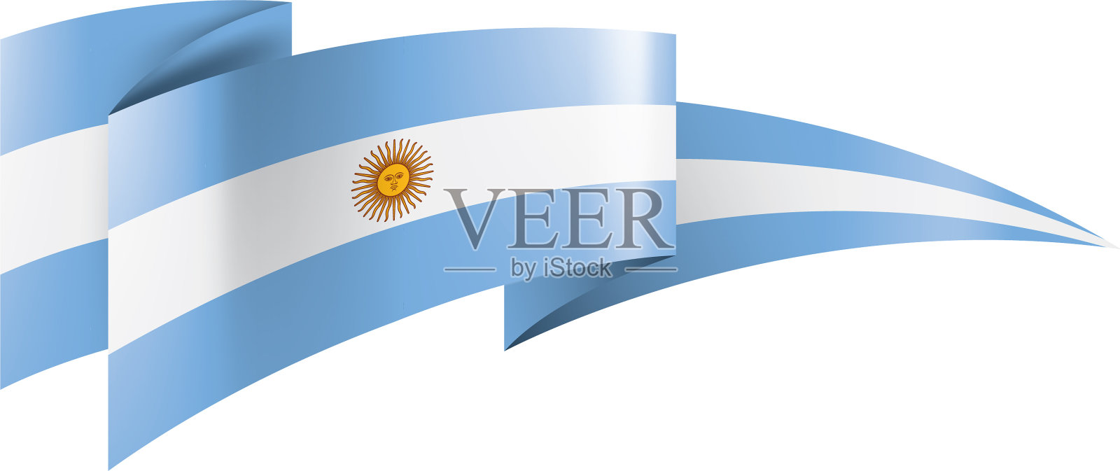 阿根廷国旗上有白色设计元素图片