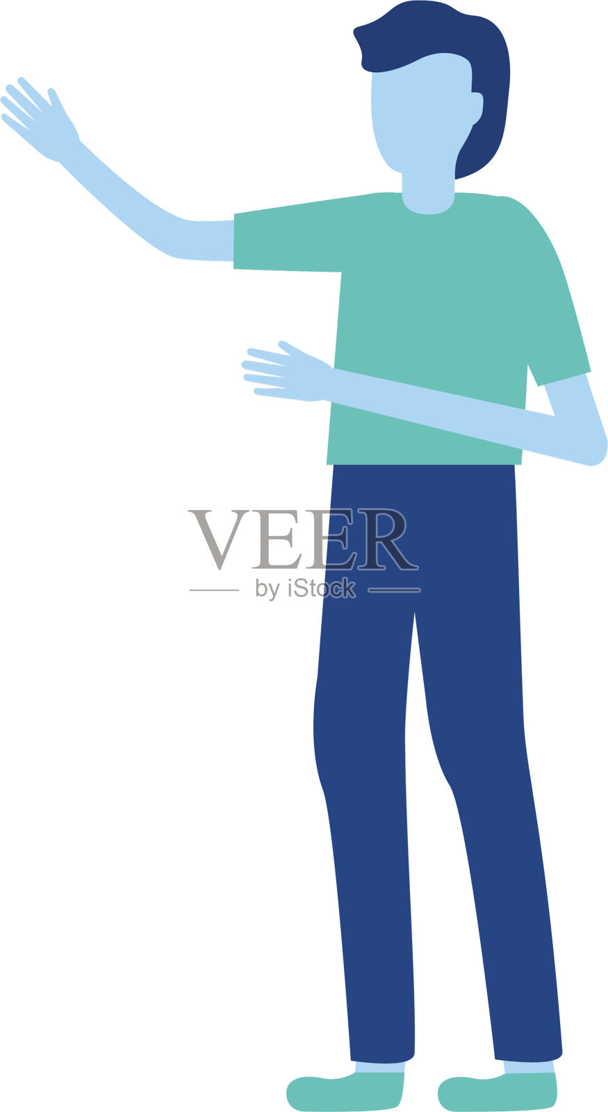 男人一边手设计元素图片