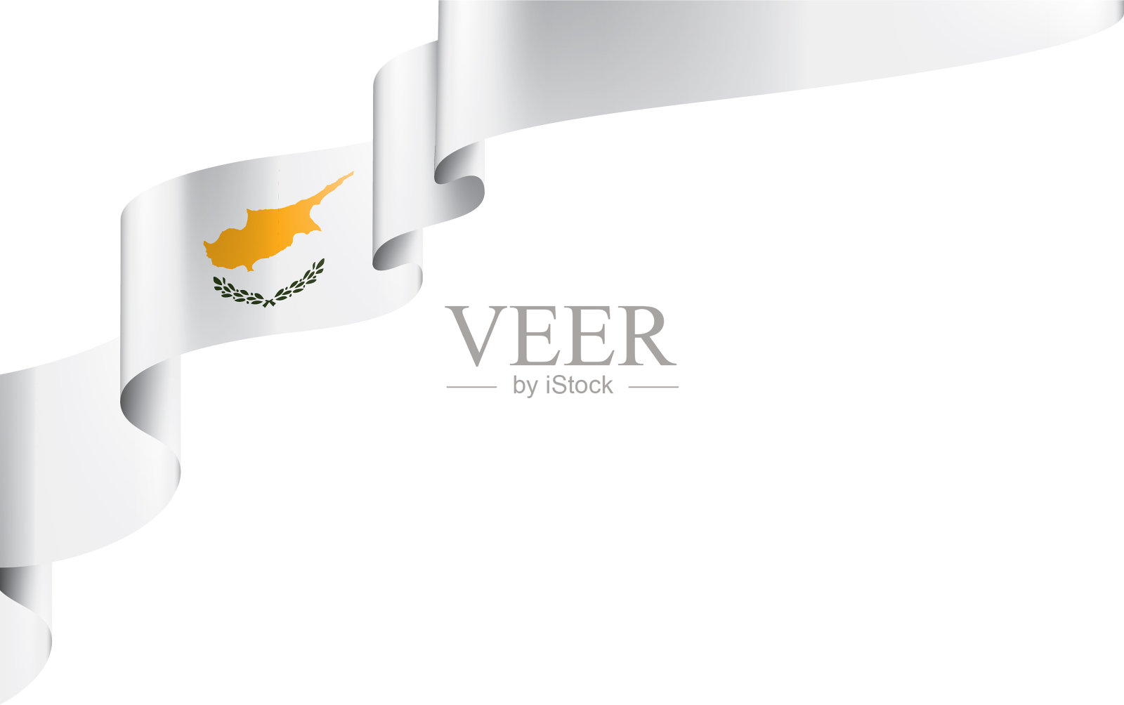 塞浦路斯国旗上有白色设计元素图片