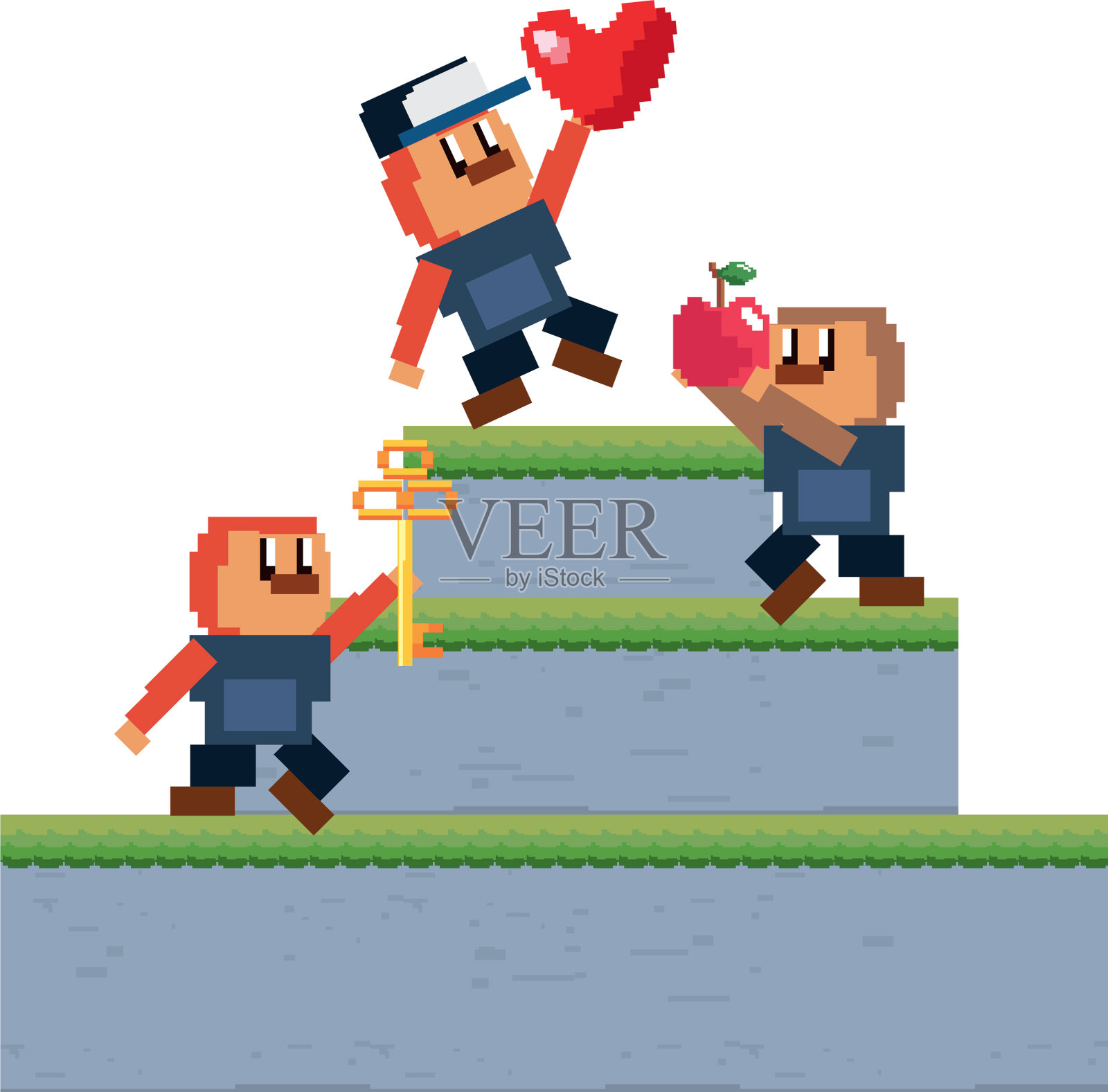 像素的视频游戏设计元素图片