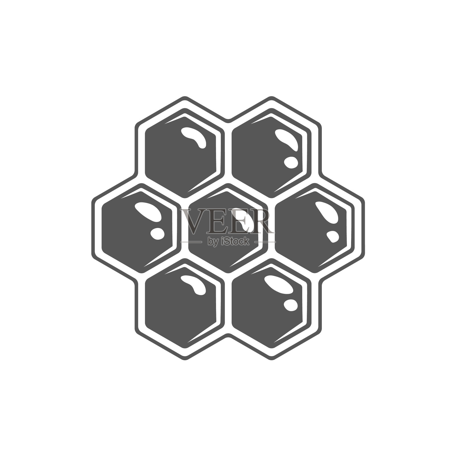 蜂巢孤立在白色背景上图标素材