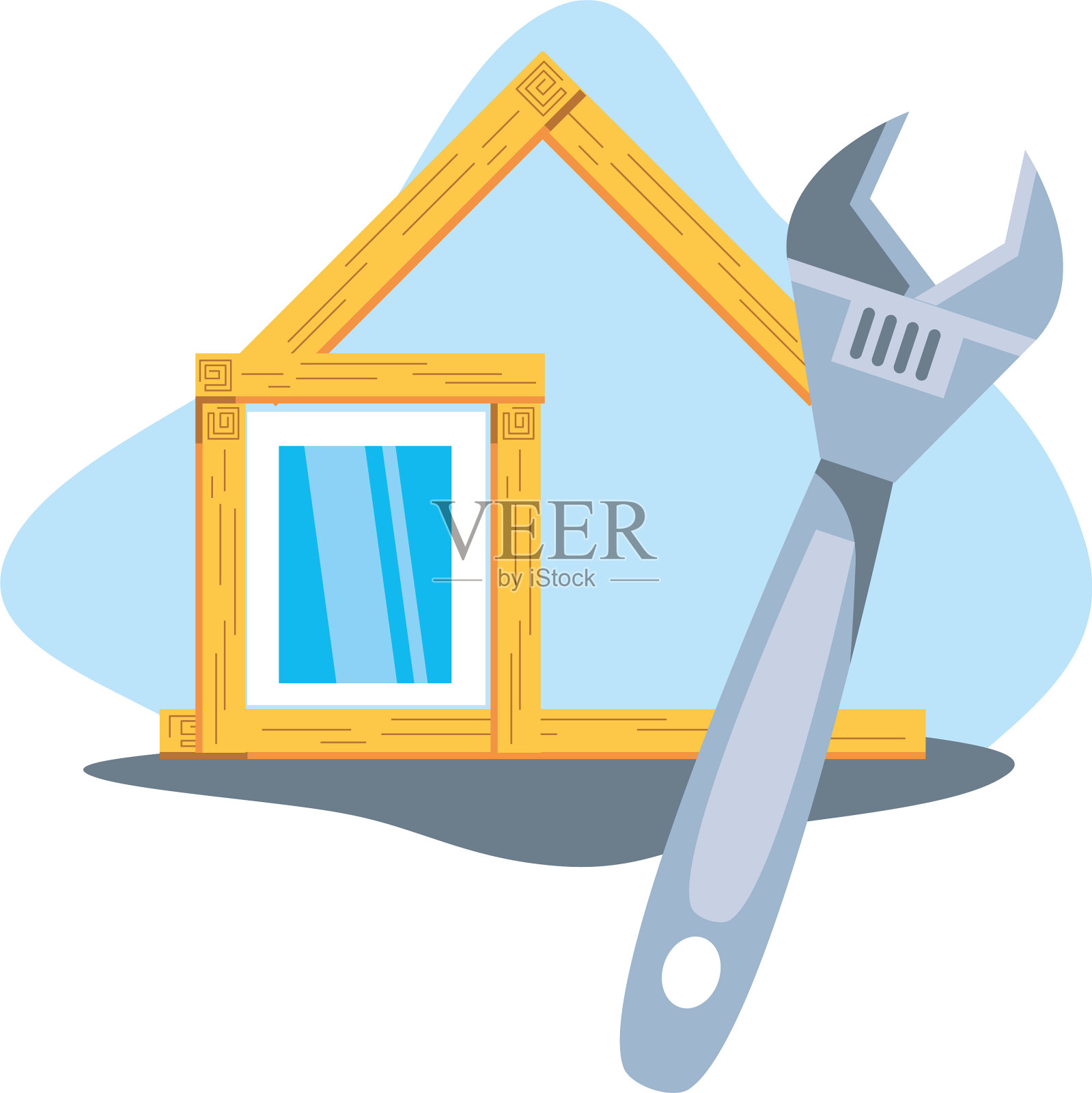 正在施工的房屋设计说明设计元素图片