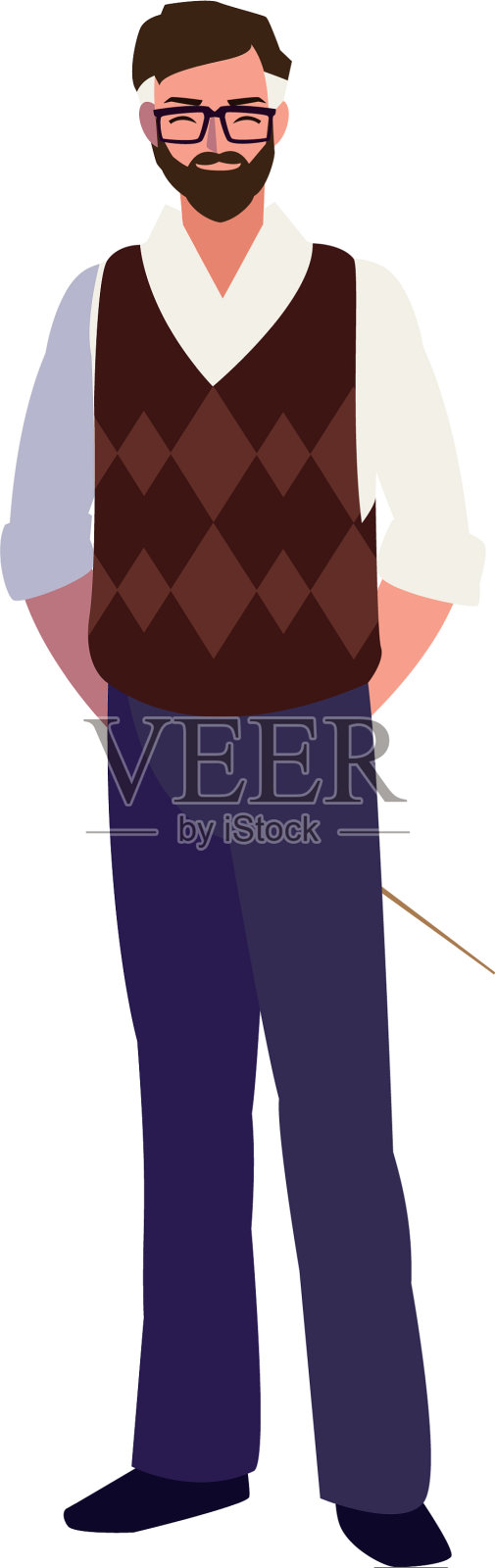 教师男角色设计元素图片