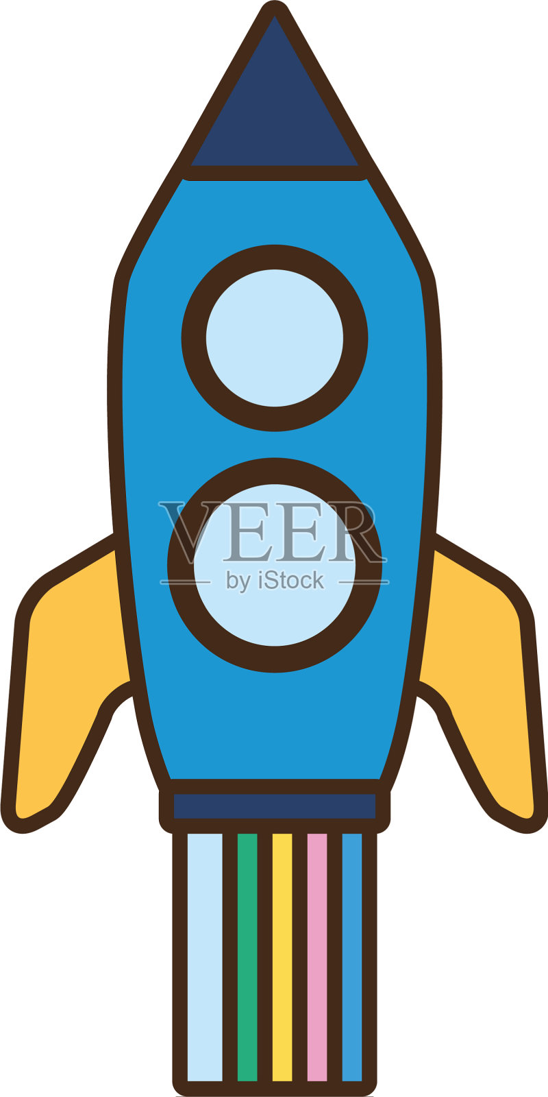 火箭发射宇宙飞船图标素材