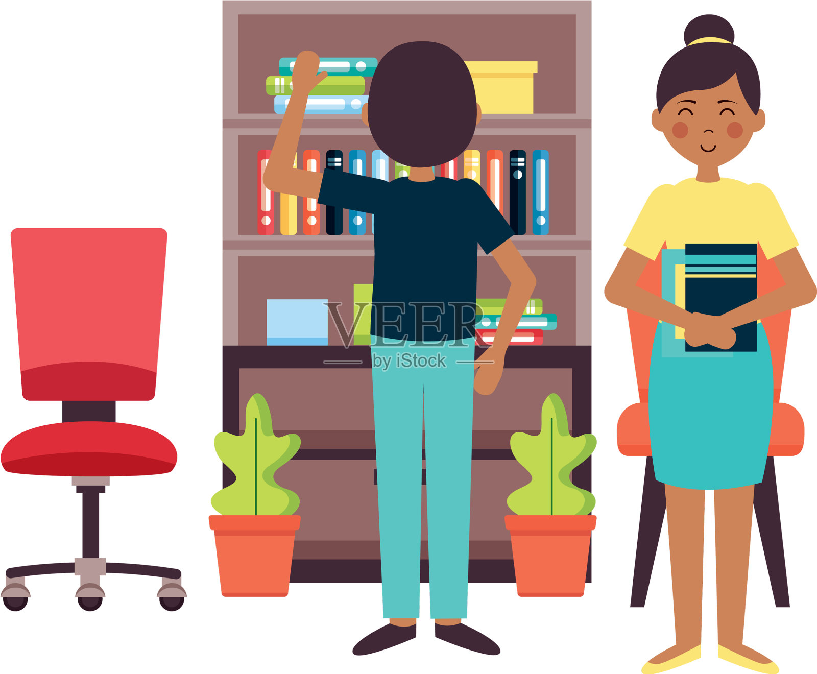 人的办公室工作设计元素图片