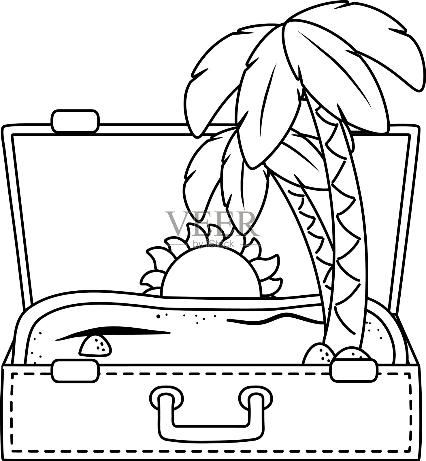 旅游旅游夏季旅游的黑白设计元素图片