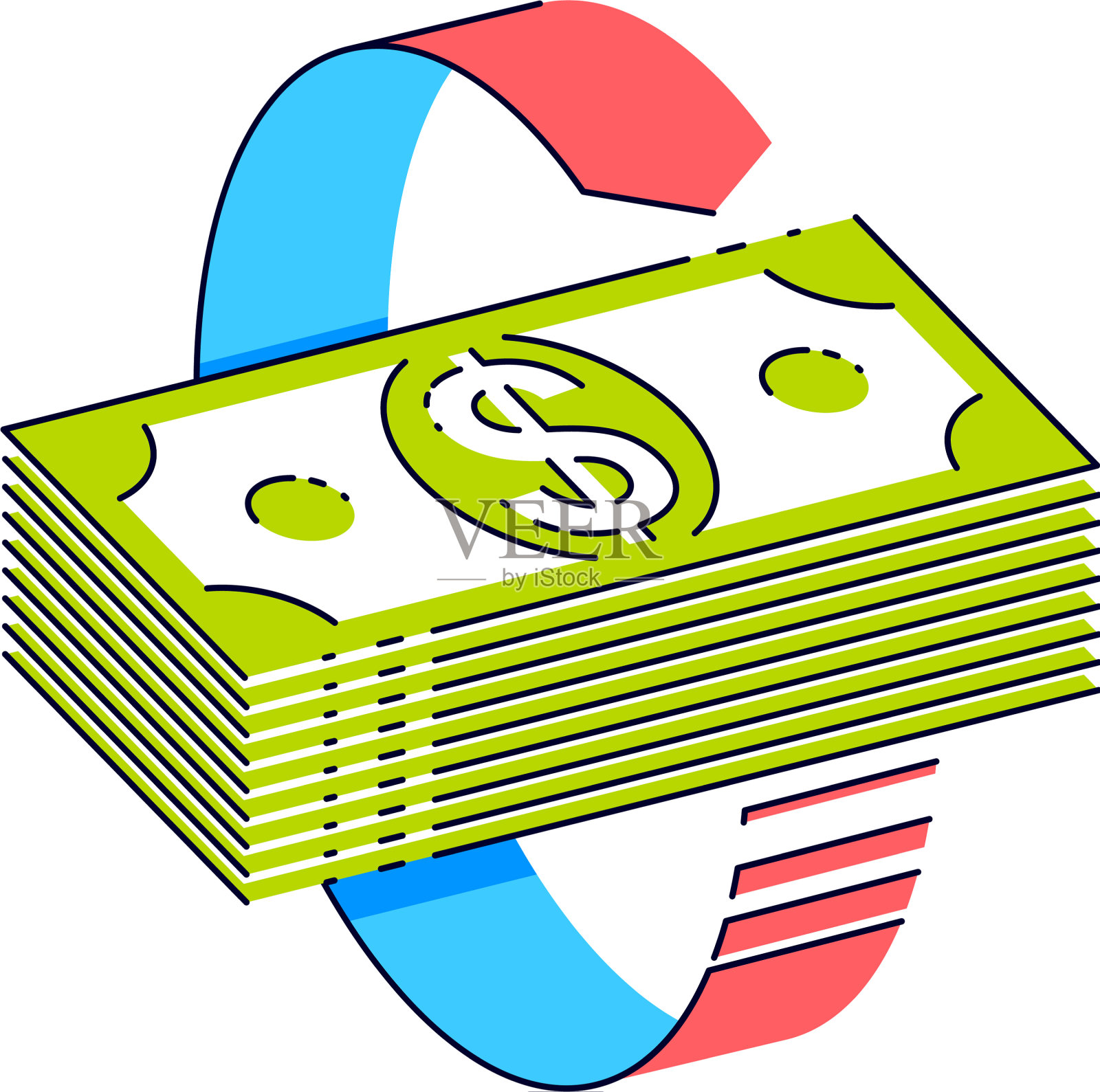 货币流通投资回报货币设计元素图片