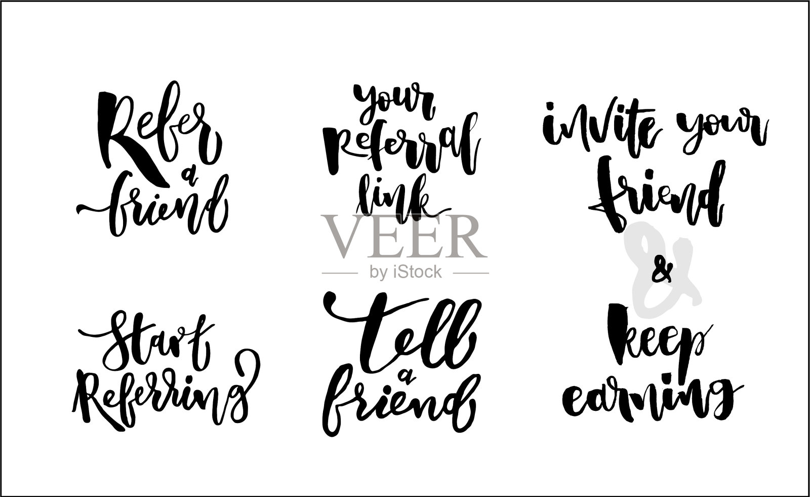 向朋友推荐字母推荐营销设计模板素材