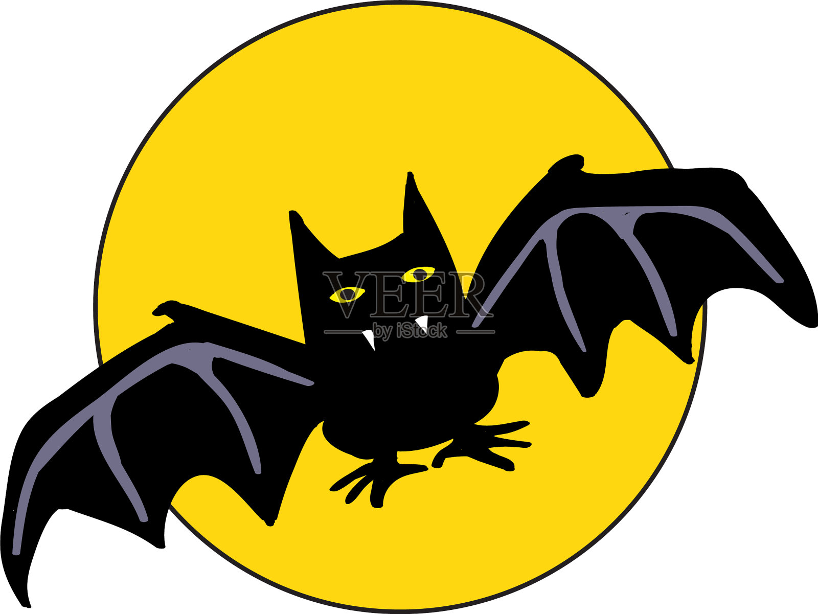 白色背景上的黑蝙蝠设计元素图片