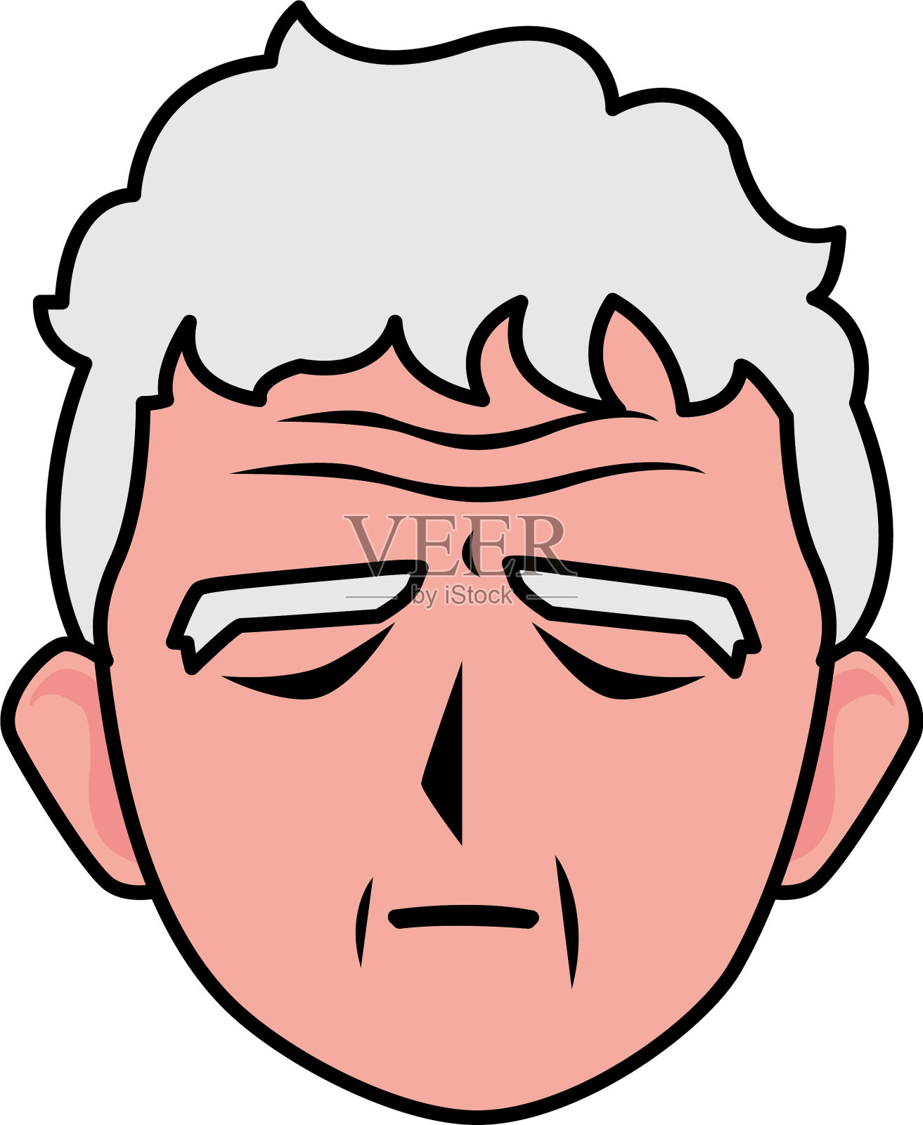 爷爷头卡通设计图标设计元素图片