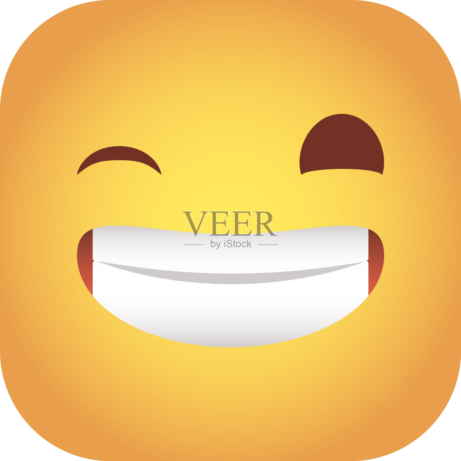 方形表情符号笑脸字符图标设计元素图片