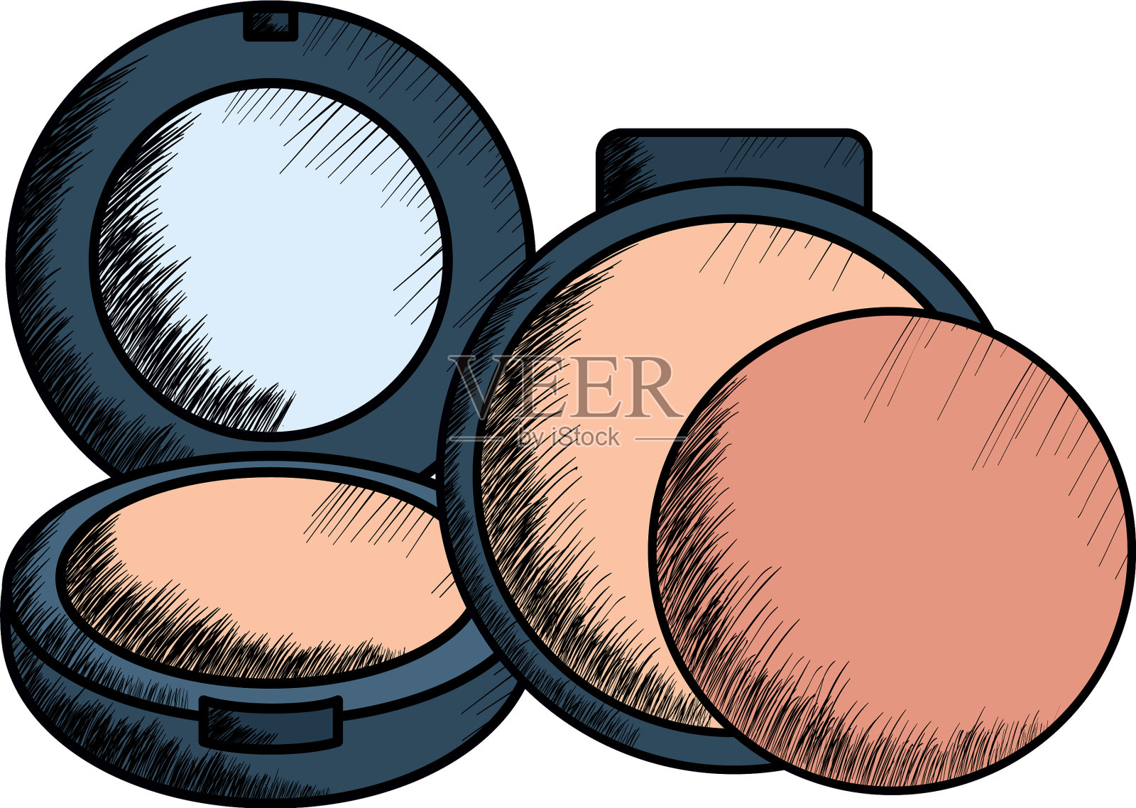 腮红化妆绘图图标设计元素图片