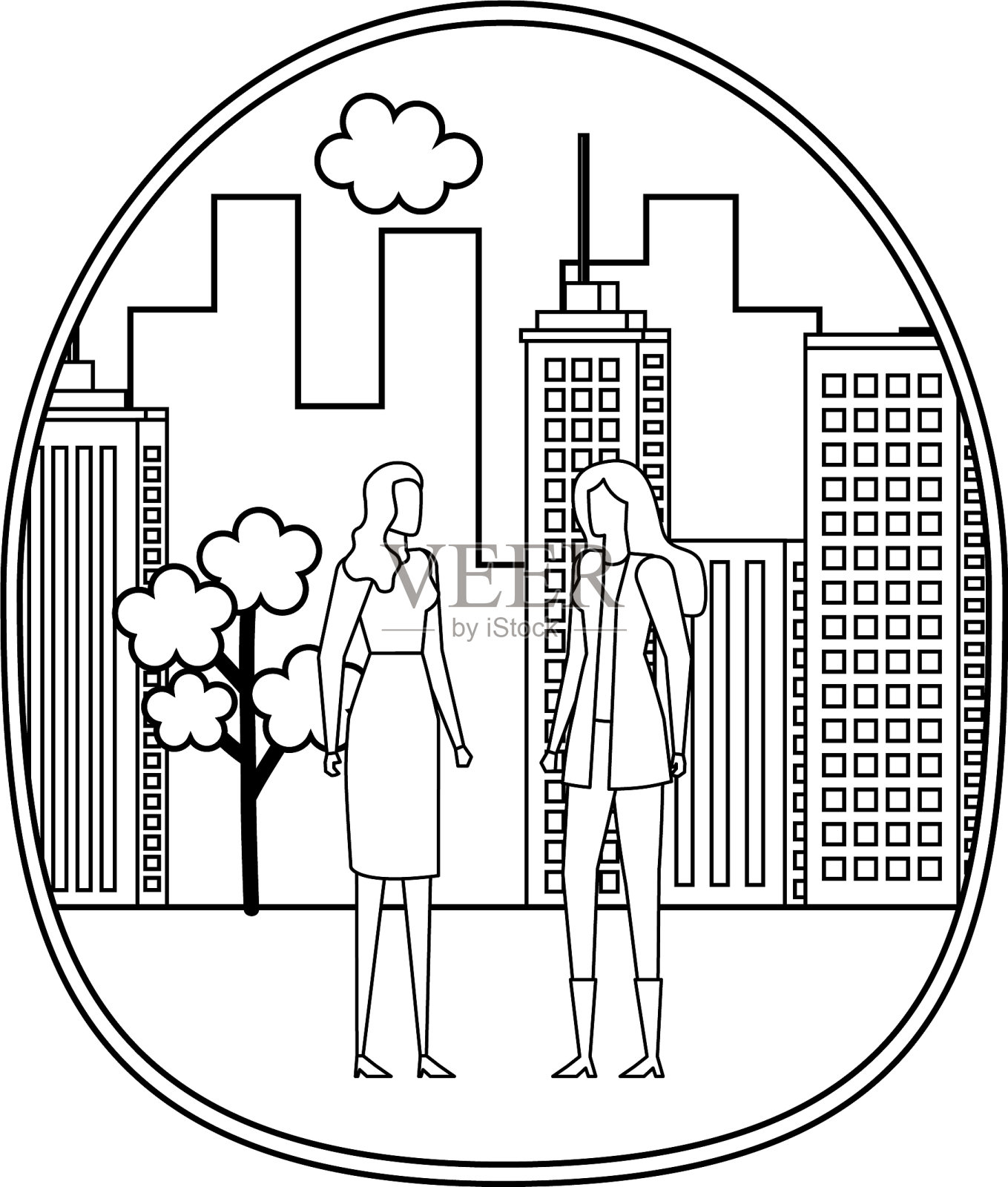 优雅的年轻都市女商人设计元素图片