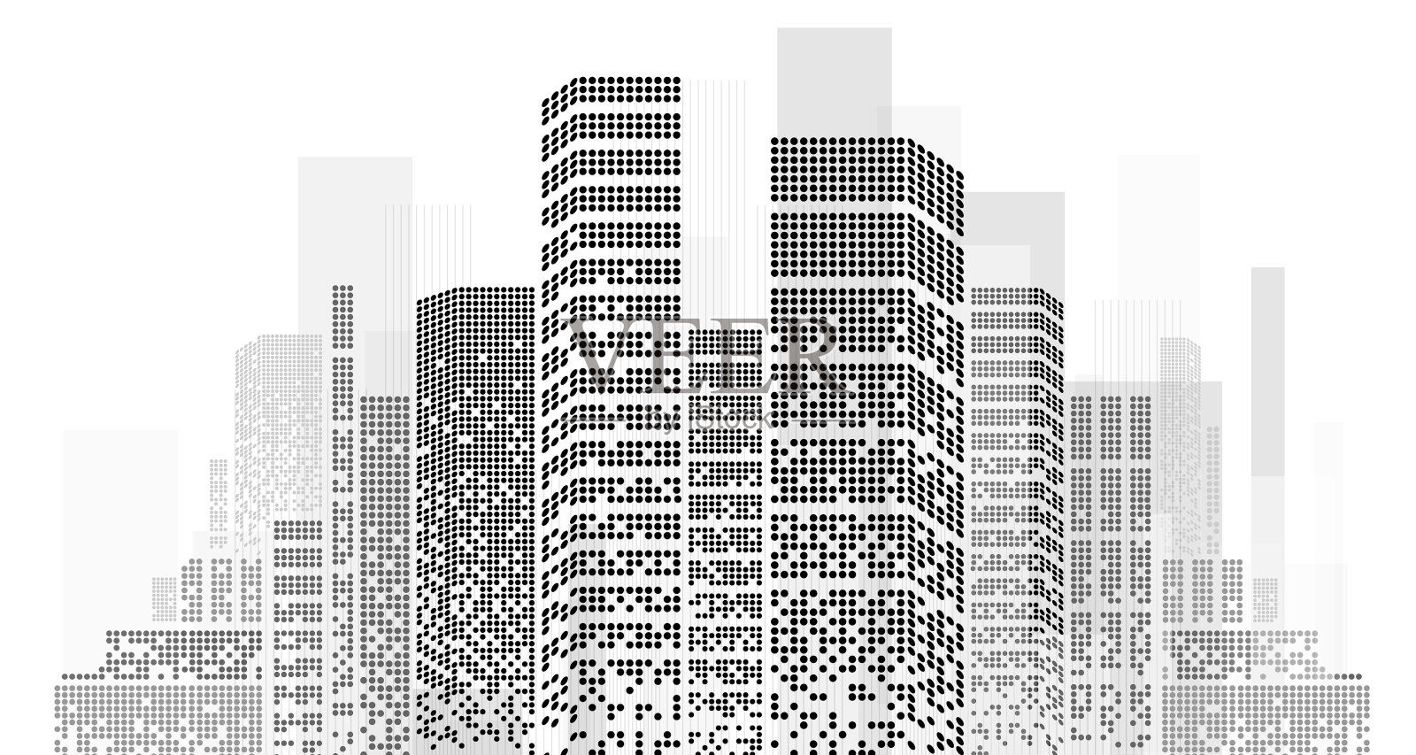 城市背景建筑与绘图的现代使用网络，杂志或海报矢量设计。插画图片素材
