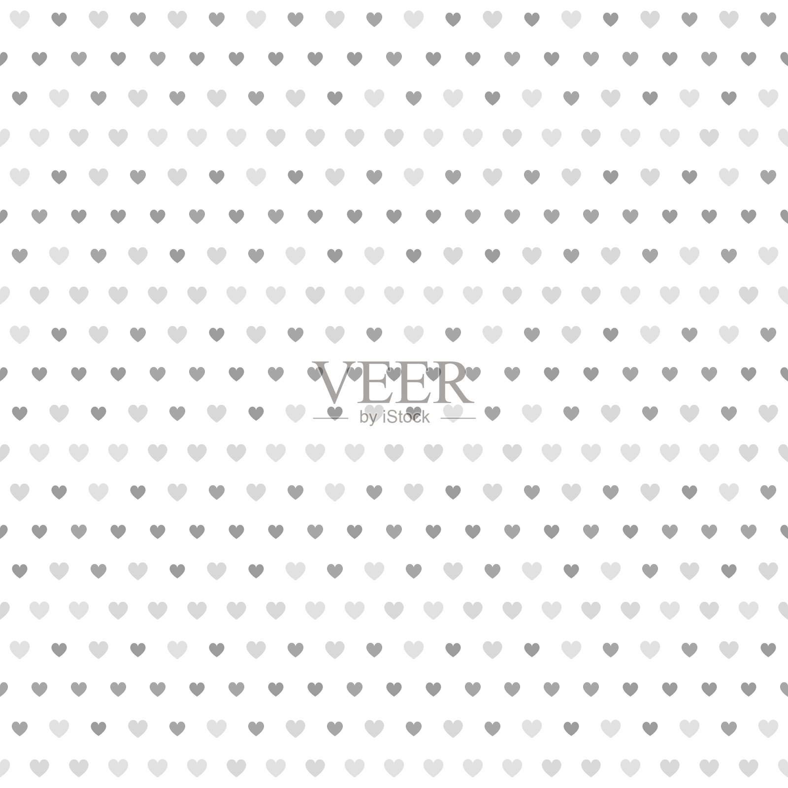 灰色条纹心形图案无缝背景插画图片素材