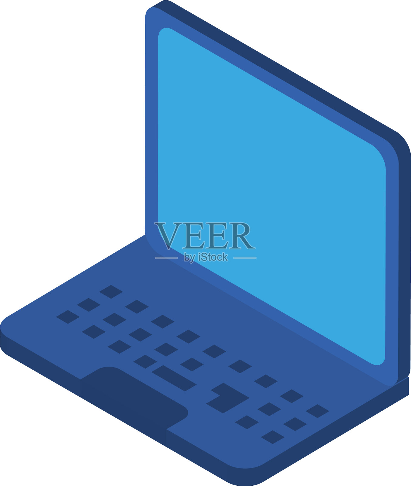 孤立的数字笔记本电脑设计设计元素图片