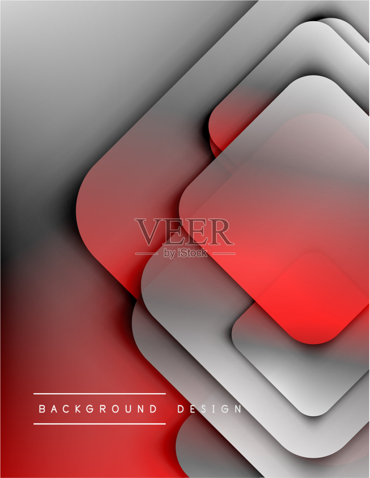 圆角正方形组成几何形状插画图片素材