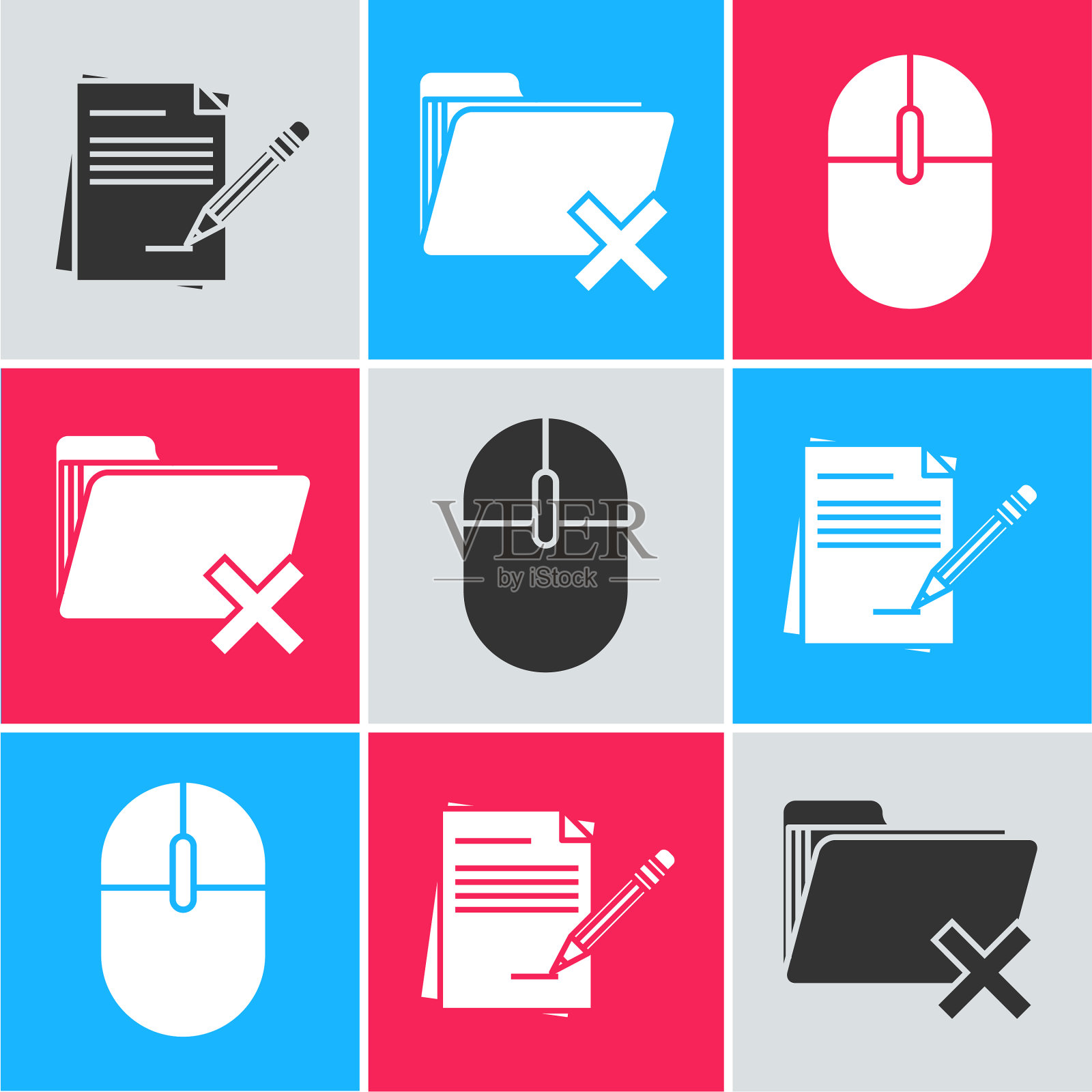 用橡皮擦删除空白的笔记本和铅笔图标素材