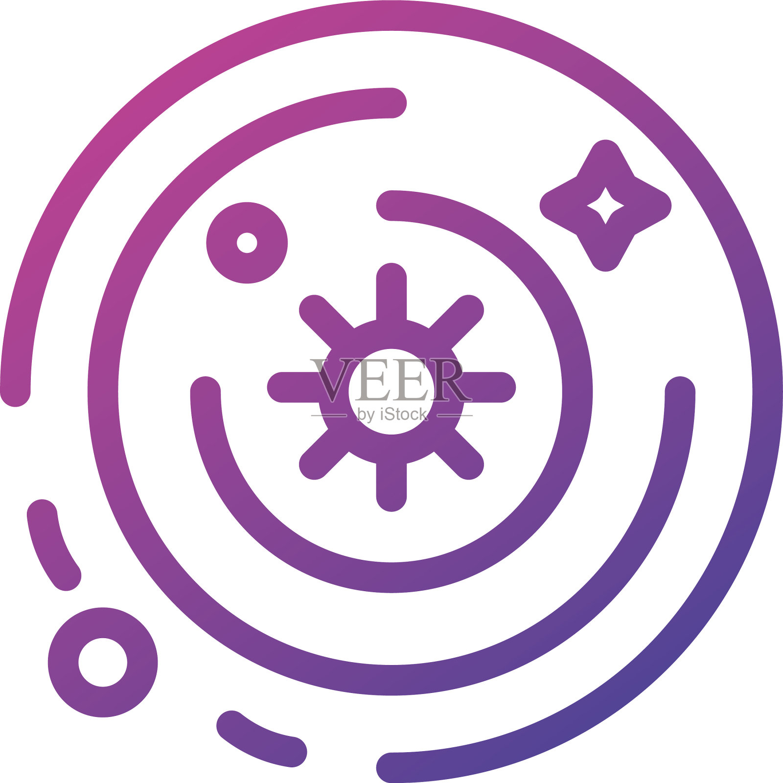 孤立的太阳系图标设计图标素材