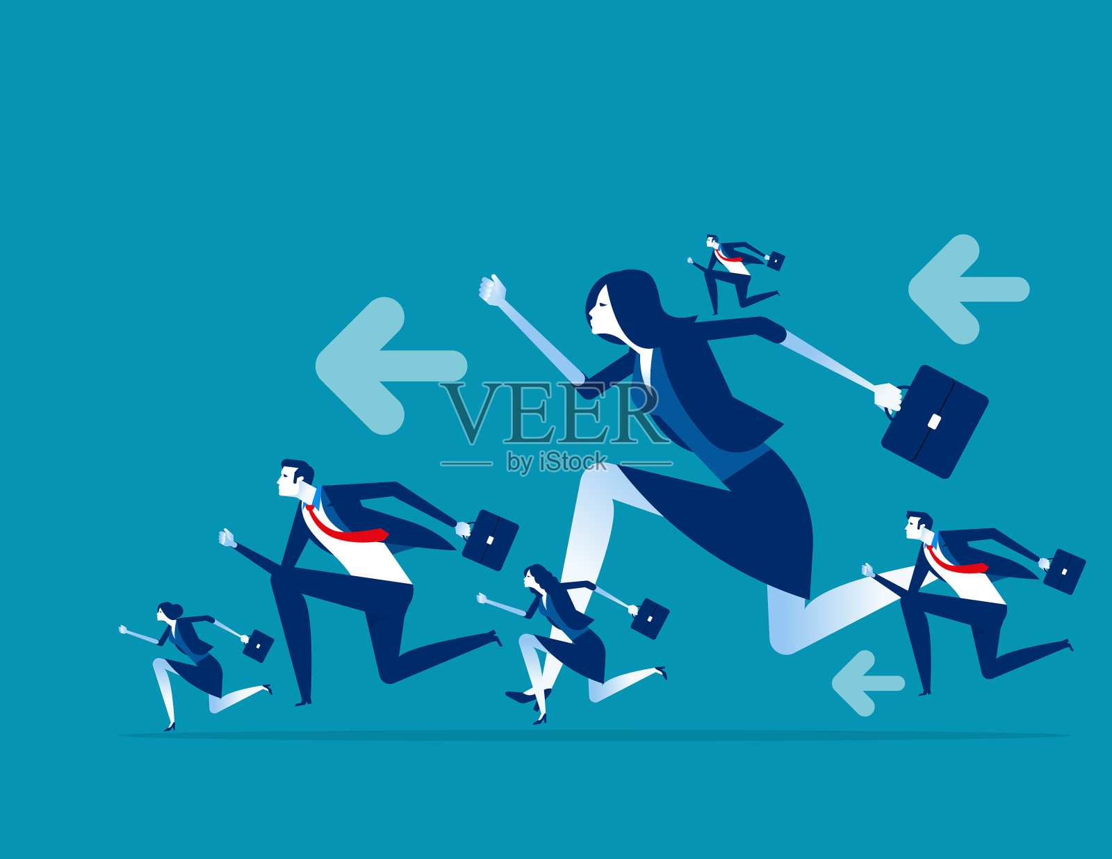 共同成就概念业务插画图片素材