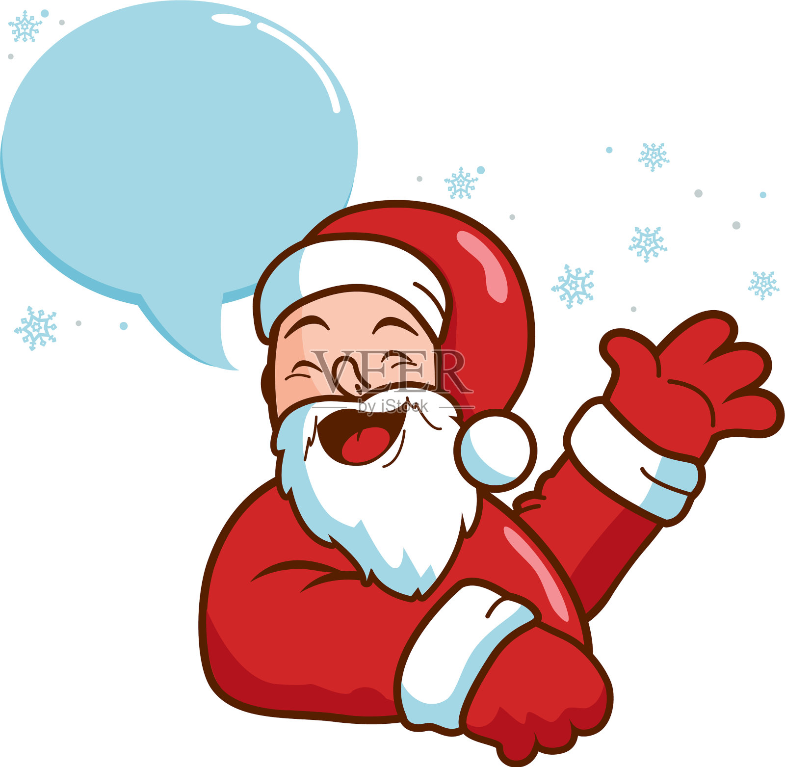 圣诞老人用气泡说话设计元素图片