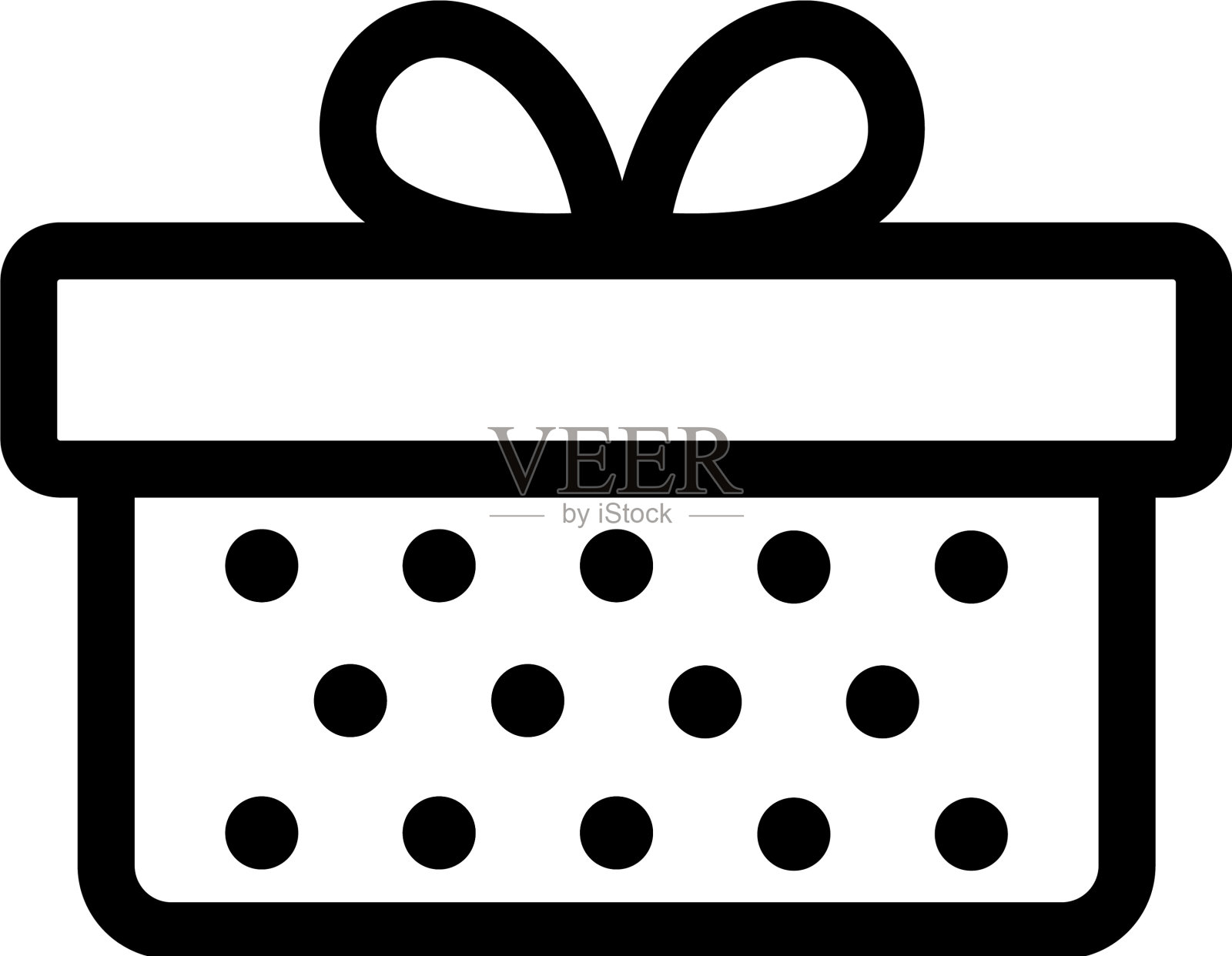 礼盒图标孤立轮廓符号图标素材